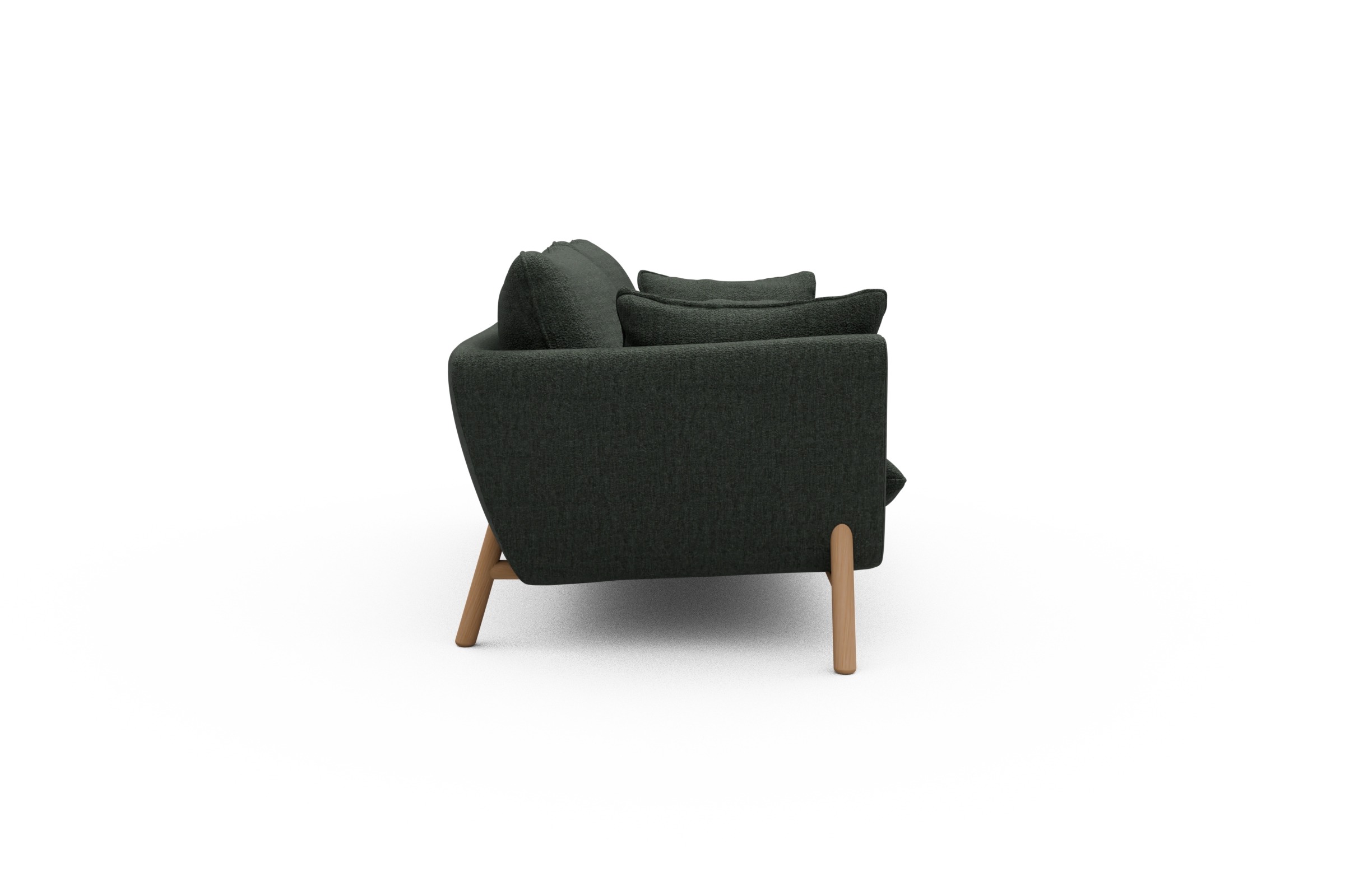 Sofa Emil 2-Sitzer Beinfarbe Eiche Natur Aivi-Pine-Green