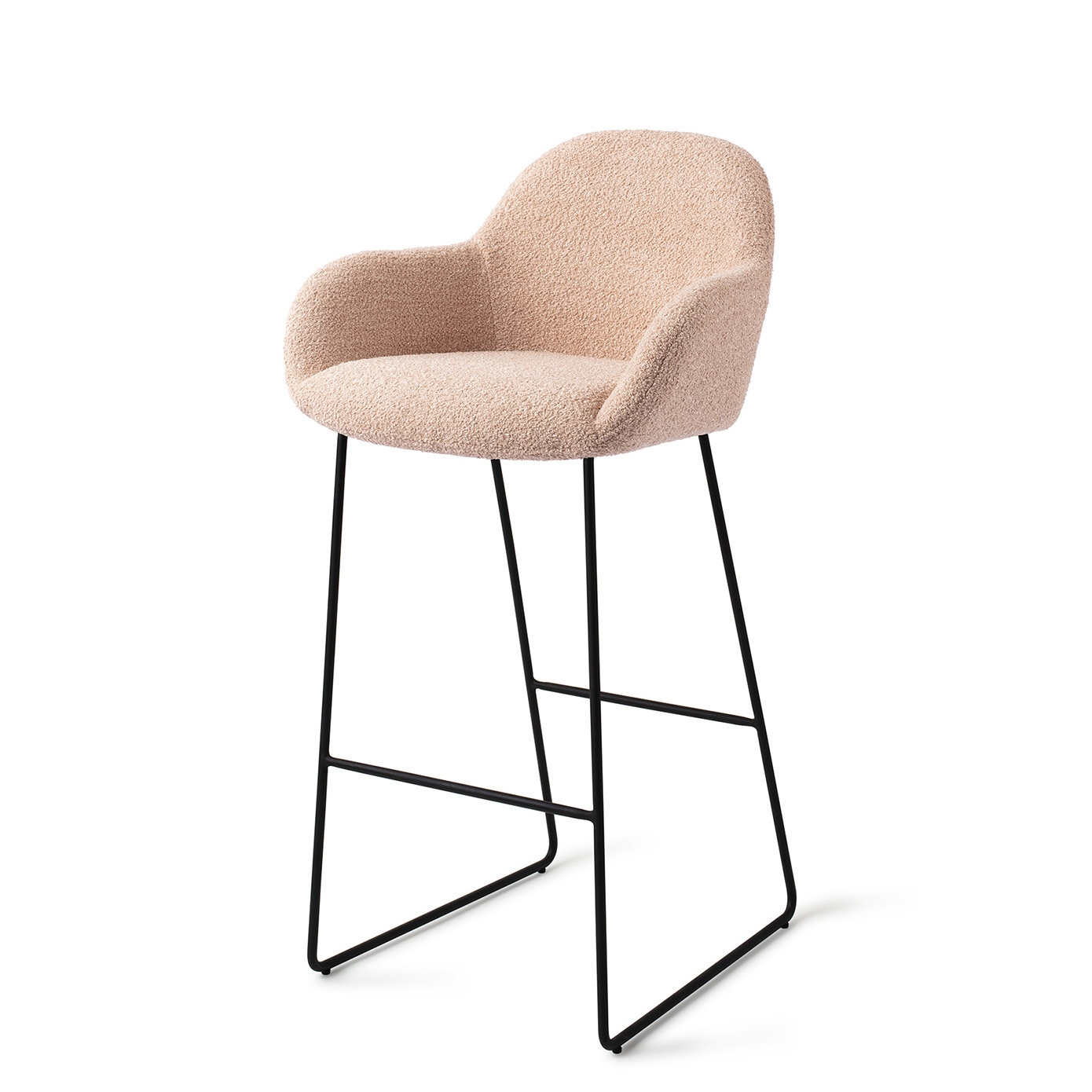 Jesper Home Barhocker Kushi Flax Relax Slide Schwarz Barhöhe 75 cm