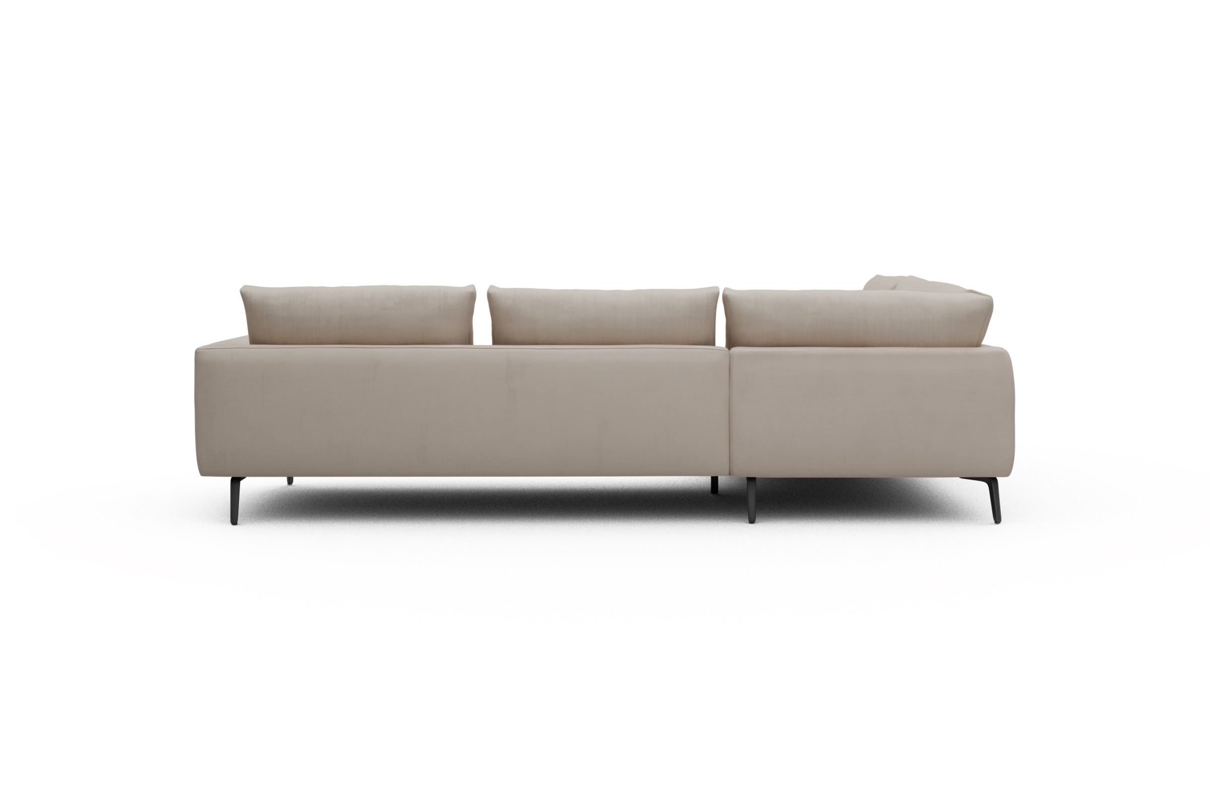 Ecksofa Karl Relax-Ecke links mit 2,5-Sitzer Cordufine-Off-White