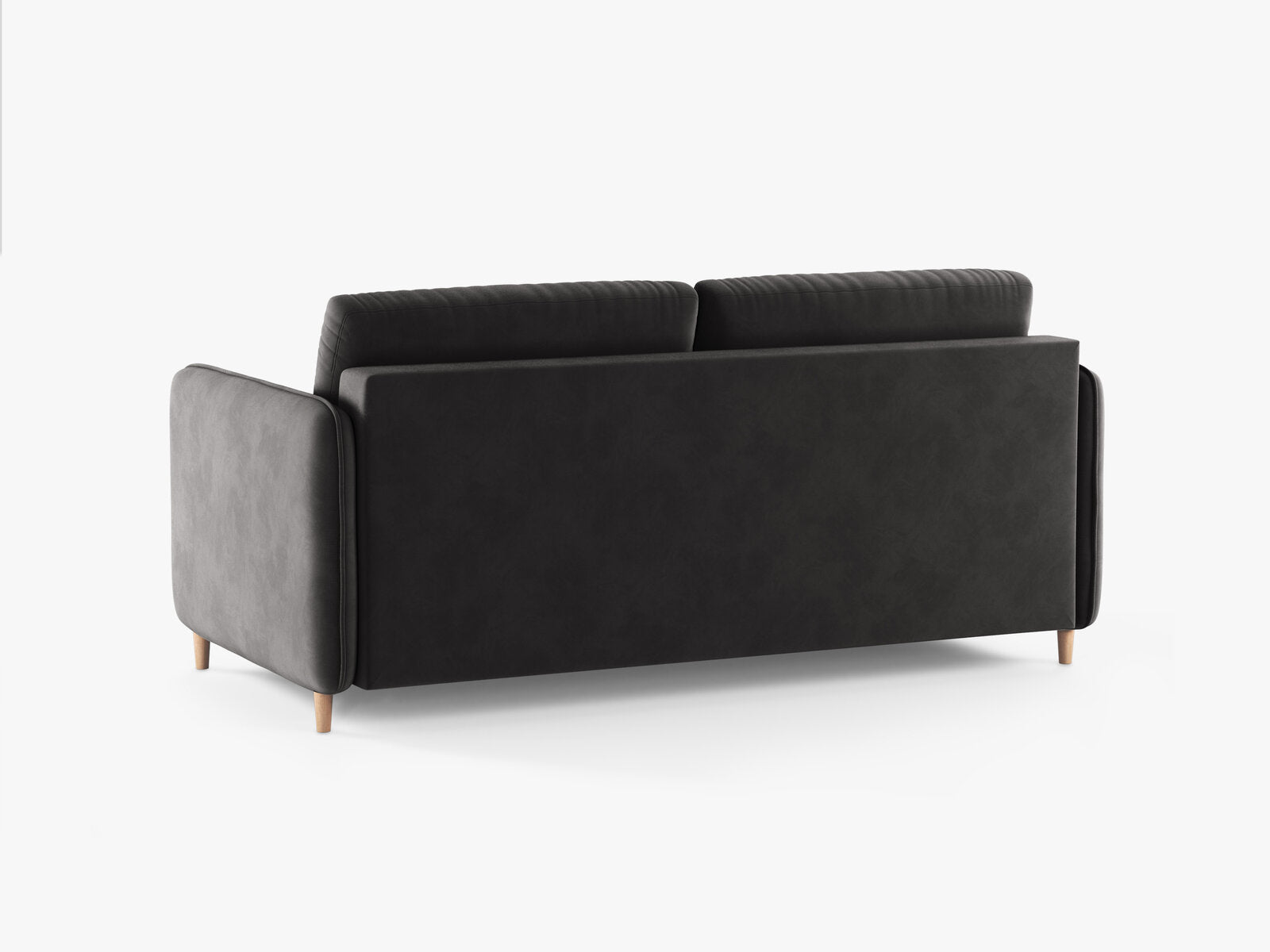 Micadoni Sofa mit Schlaffunktion Simo 3-Sitzer Samt Salvador Dunkelgrau