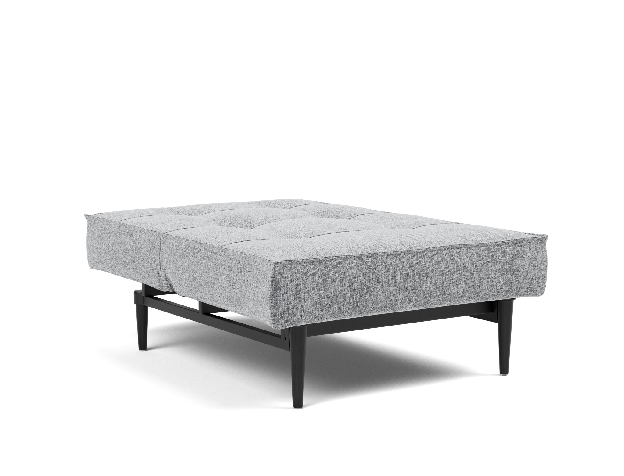 Sessel Splitback Strukturierter Stoff Twist 565-Granite Beine Styletto Eiche schwarz