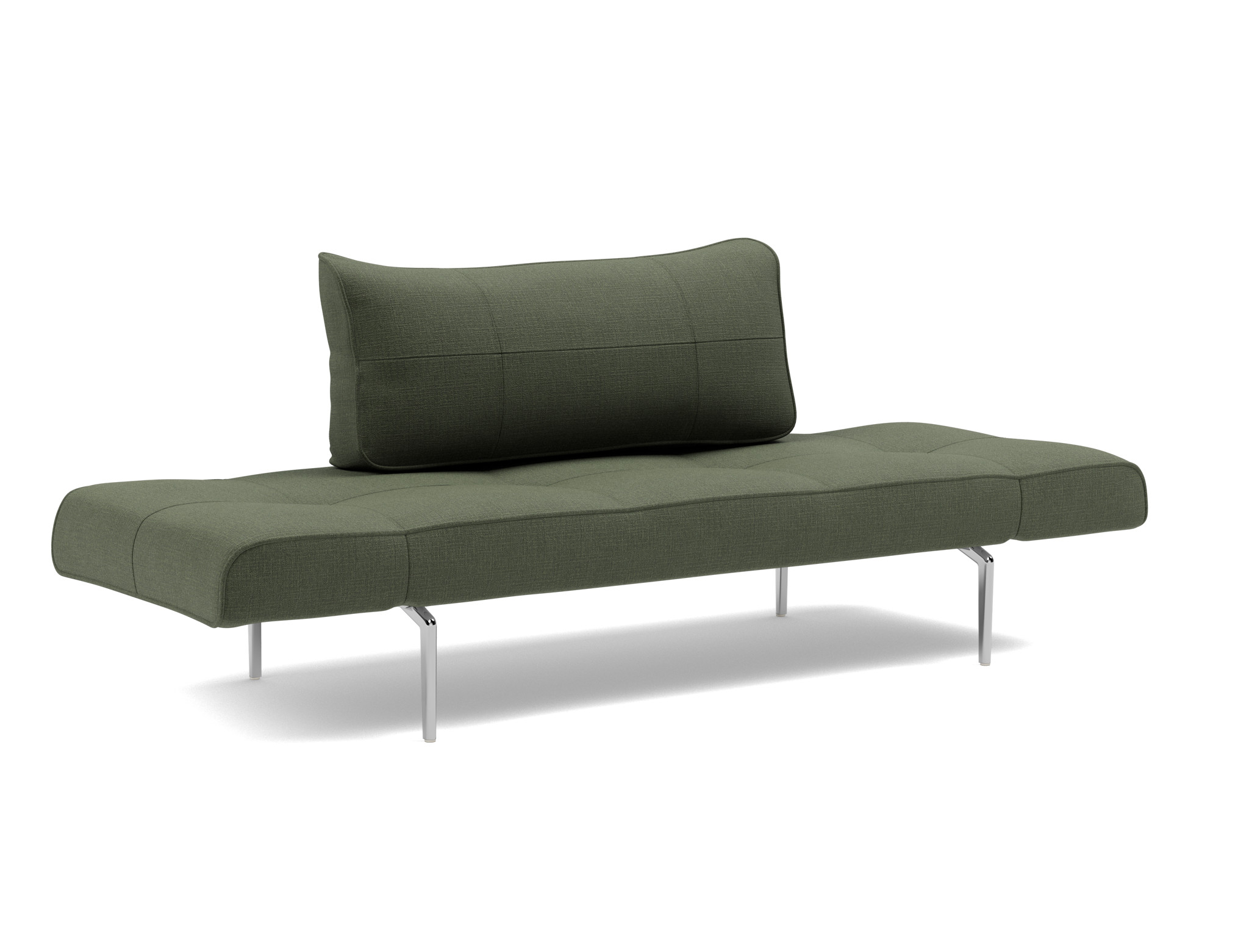 Tagesbett Zeal Chenille Esina 413-Olive-Green Beine Straw Aluminium