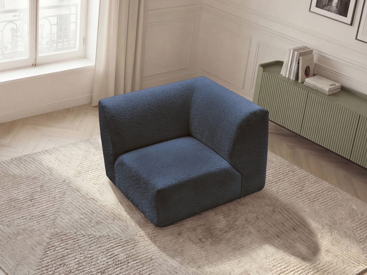 Bobochic Anda Sofa 1-Sitzer Chenille Dunkelblau