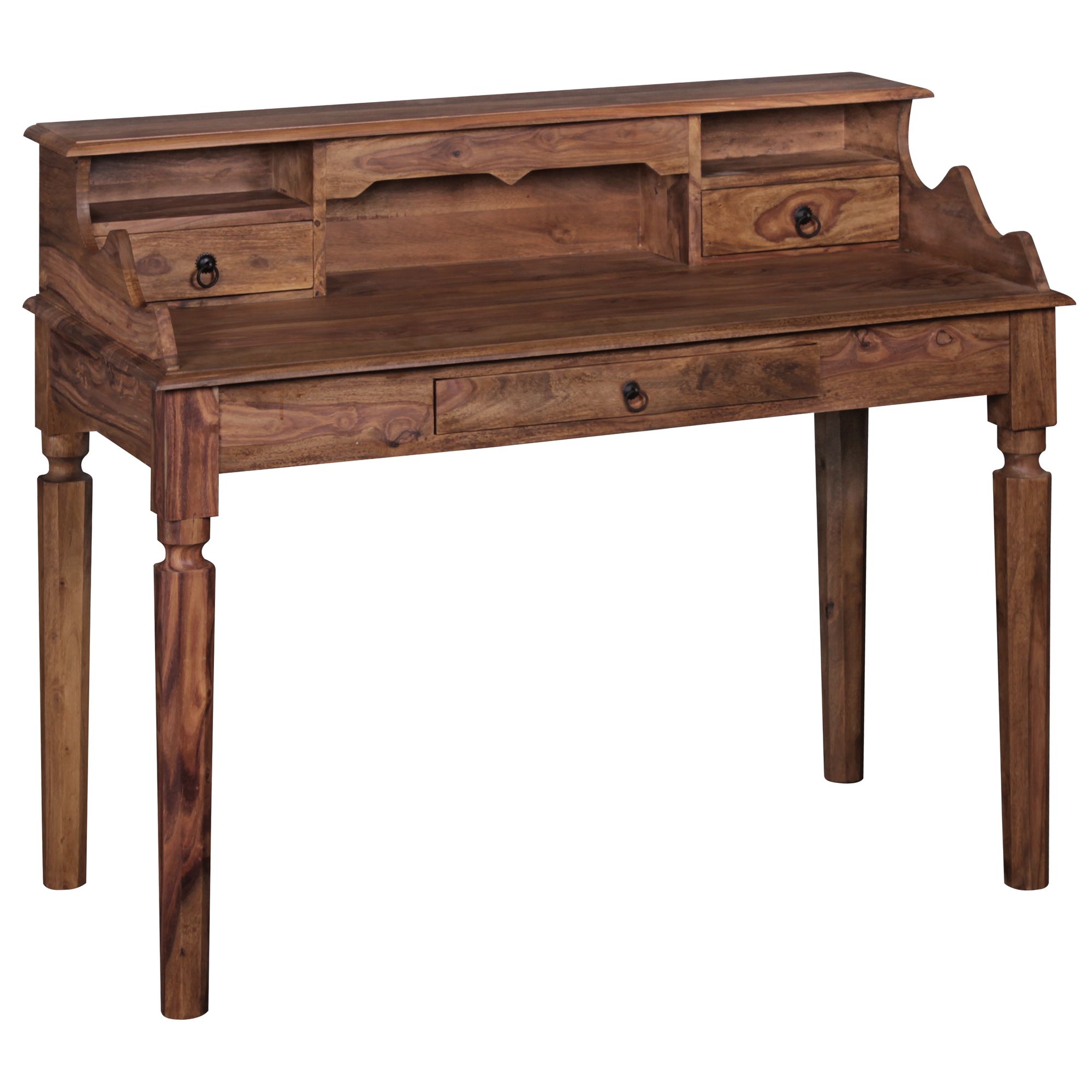 Schreibtisch Larvik Massivholz Dunkelbraun 115 × 60 × 100 cm