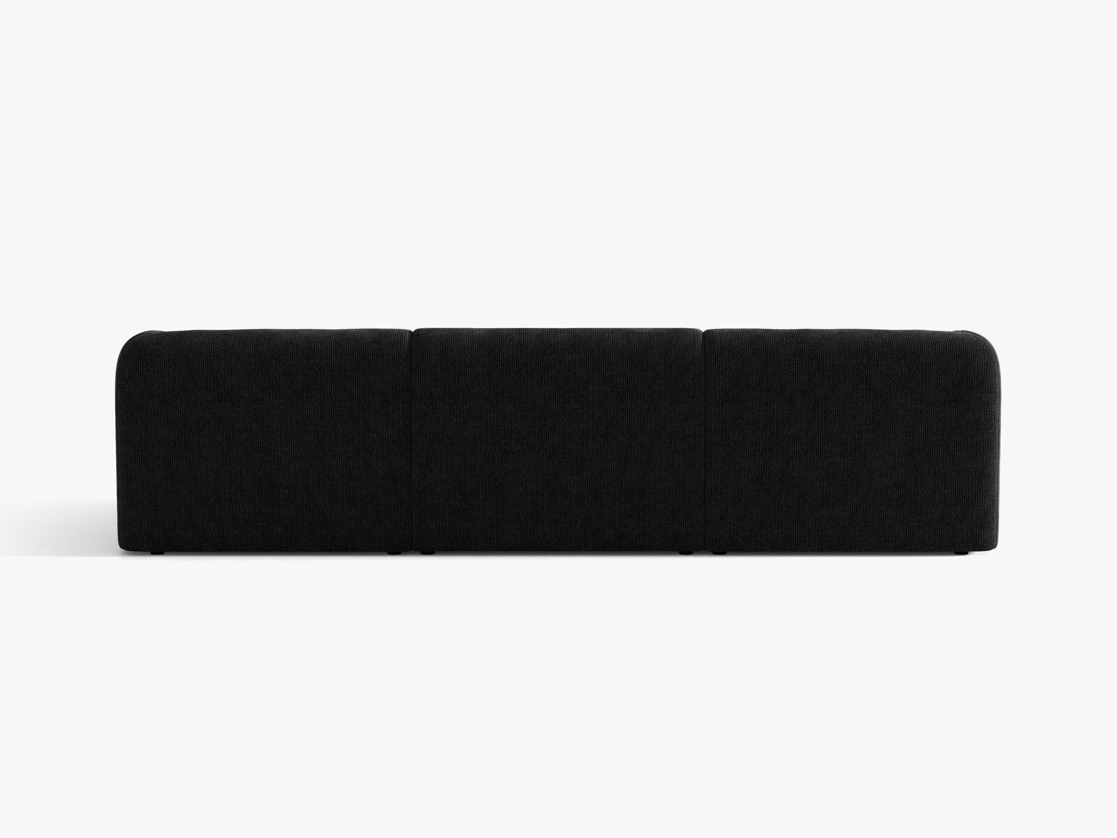 Micadoni Sofa Miley 3-Sitzer Chenille Haga Schwarz