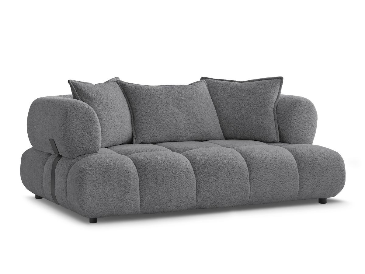 Bobochic Alya Sofa 2-Sitzer Bouclé-Stoff Dunkelgrau