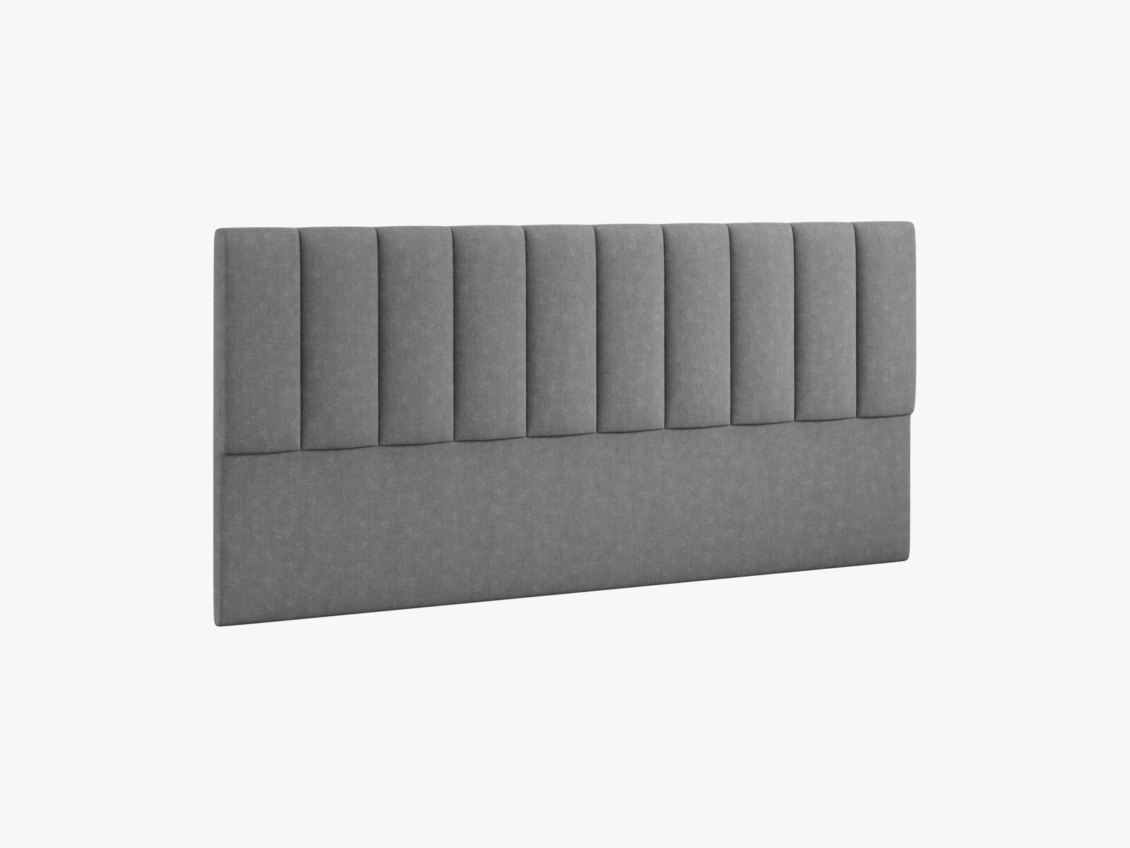 Micadoni Marl Samtiger Kopfteil 140 cm (H 95 cm) Strukturierter Stoff Liberty Grau 200x95