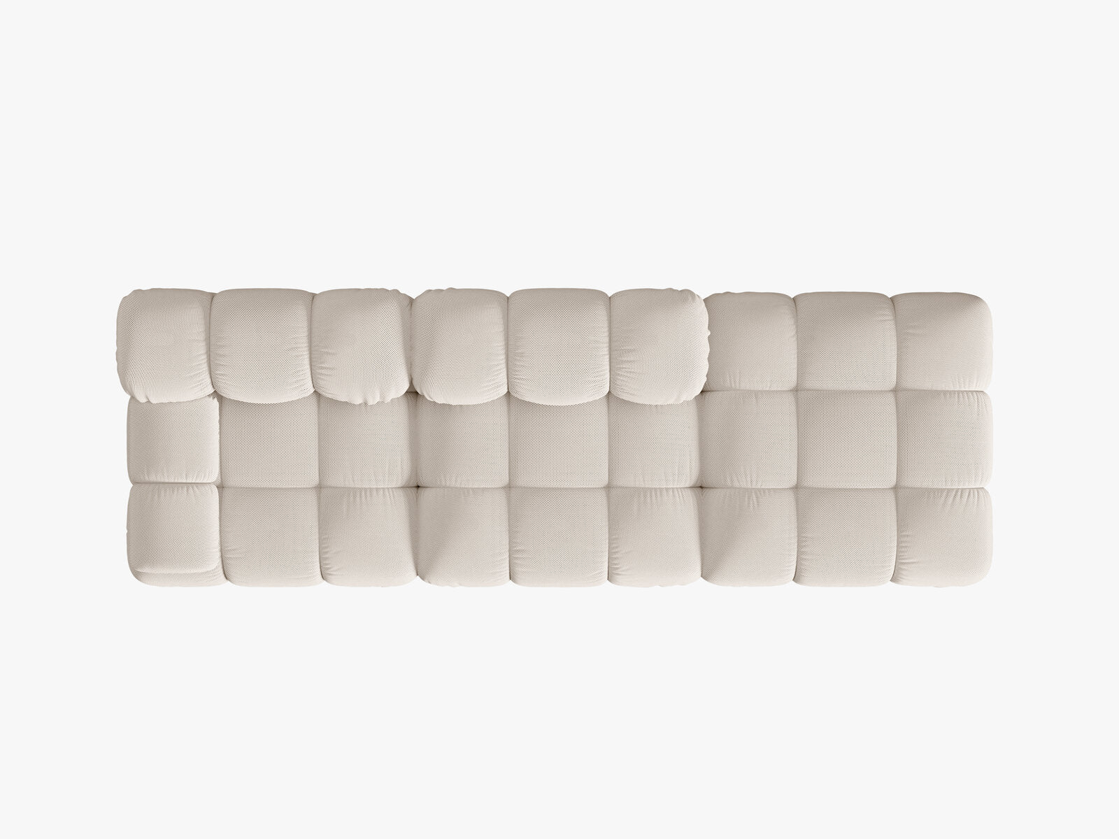 Micadoni Modulares Sofa Bellis 4-Sitzer Rechts 3D-Stoff Sonic Helles Beige