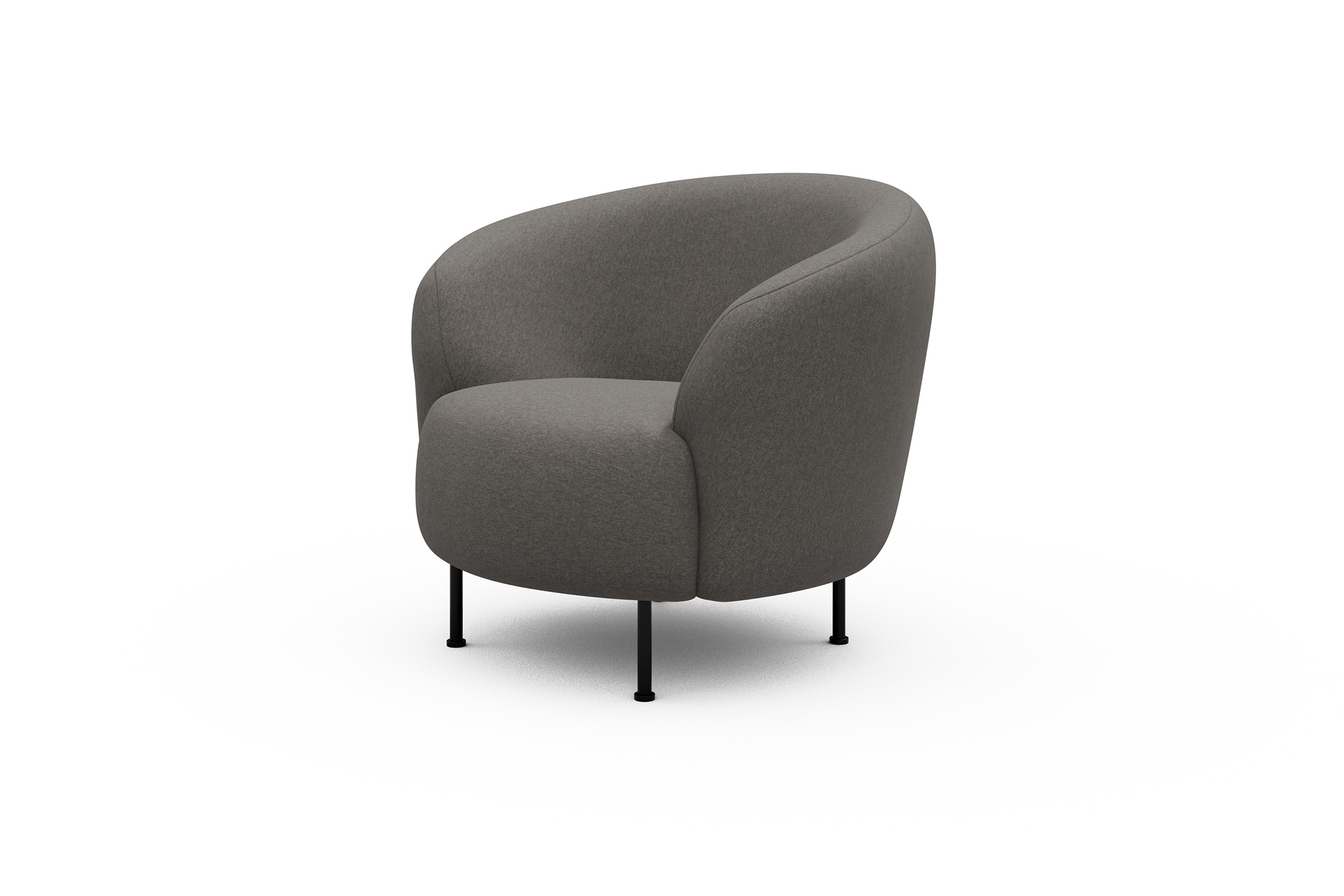 Sessel Ronda Metallbeine Schwarz Satya-Taupe