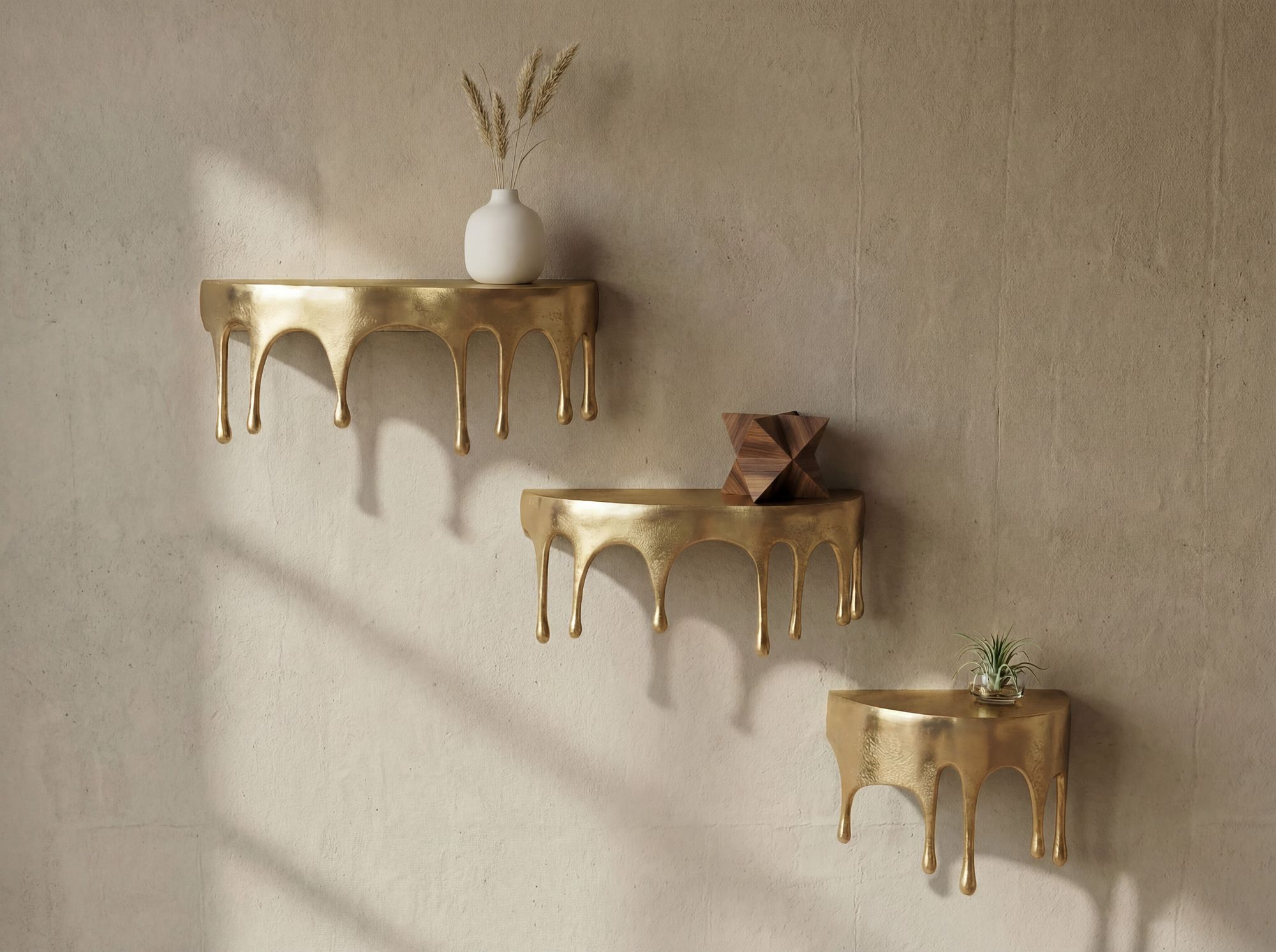 Wandregal Setskog Aluminium Gold