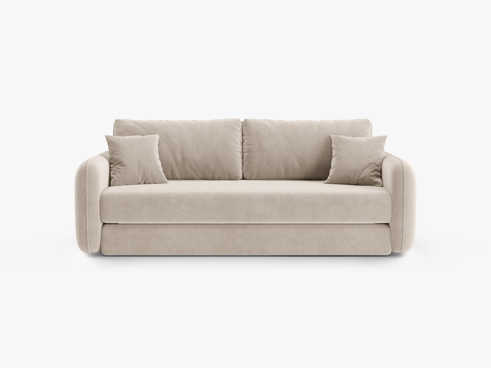 Micadoni Sofa mit Schlaffunktion Dormi 3-Sitzer Samt Salvador Beige