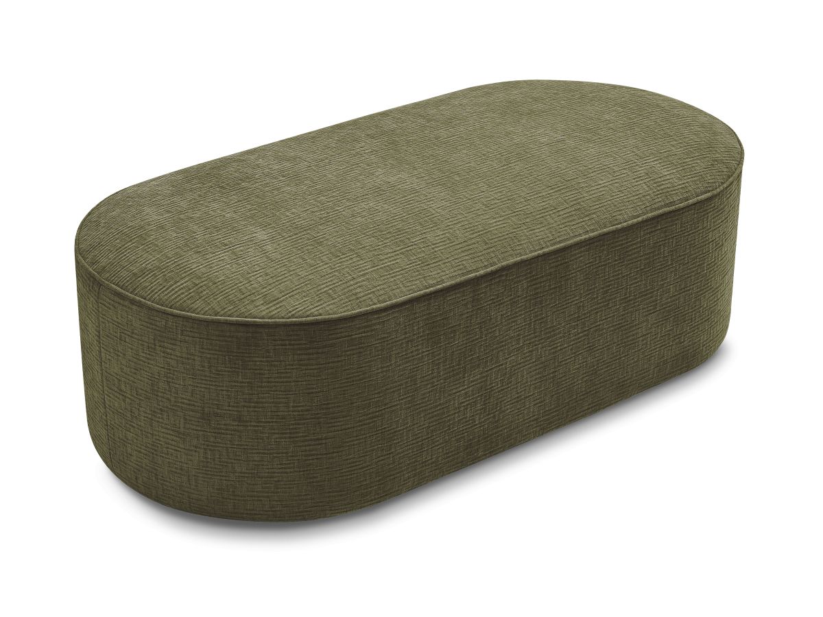 Bobochic Rousseau Pouf Strukturstoff Grün