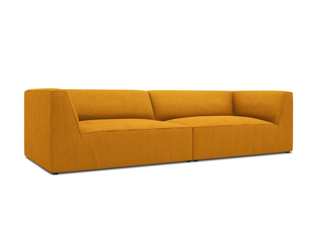 Cosmopolitan Design Sofa Siena 4-Sitzer Kord Scala Gelb
