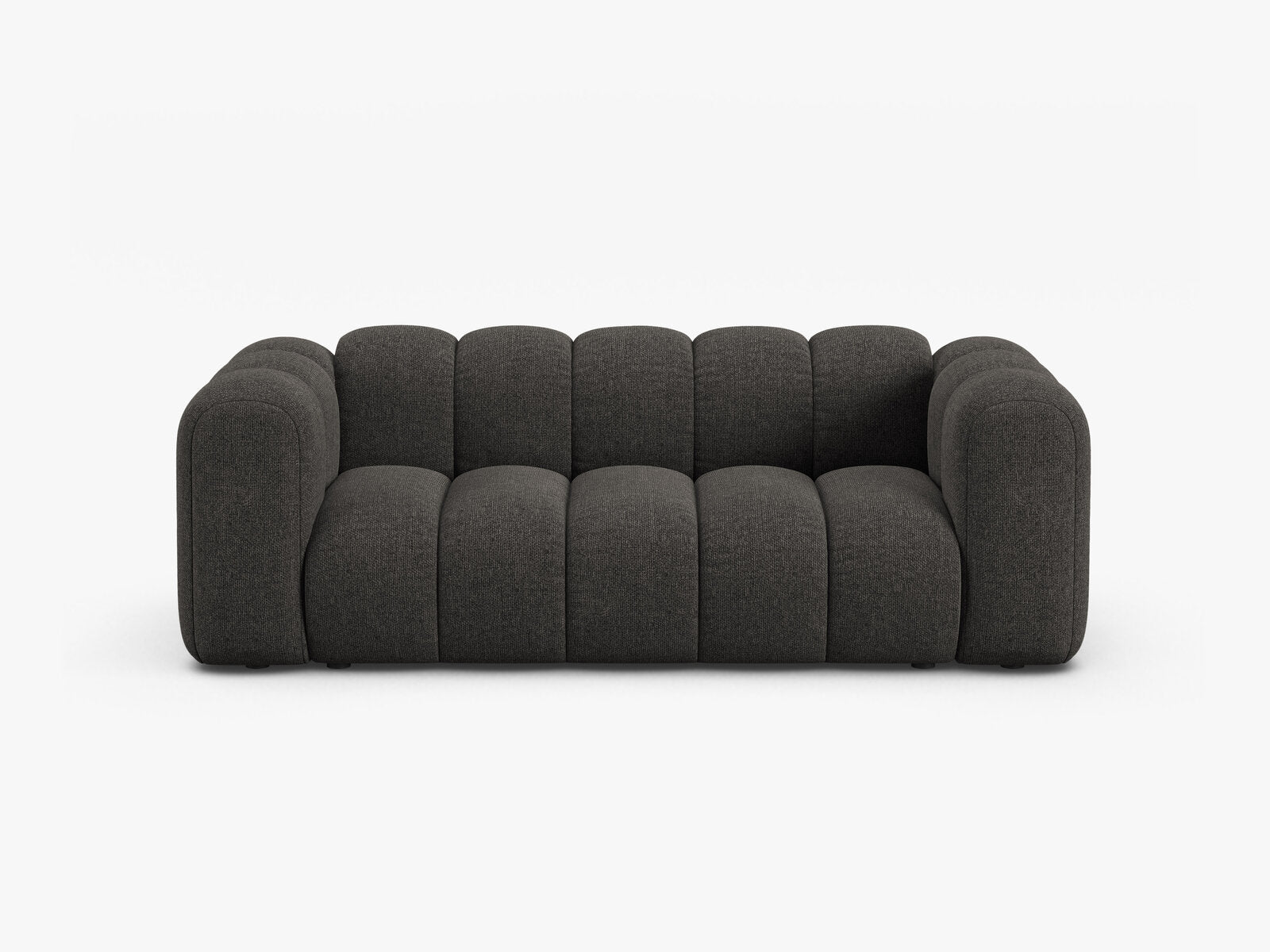 Micadoni Sofa Lupine 2-Sitzer Chenille Eden Dunkelgrau