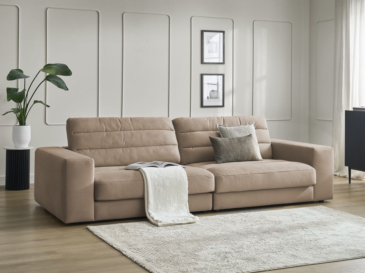 Bobochic Sierra Sofa 3-Sitzer Samt Taupe
