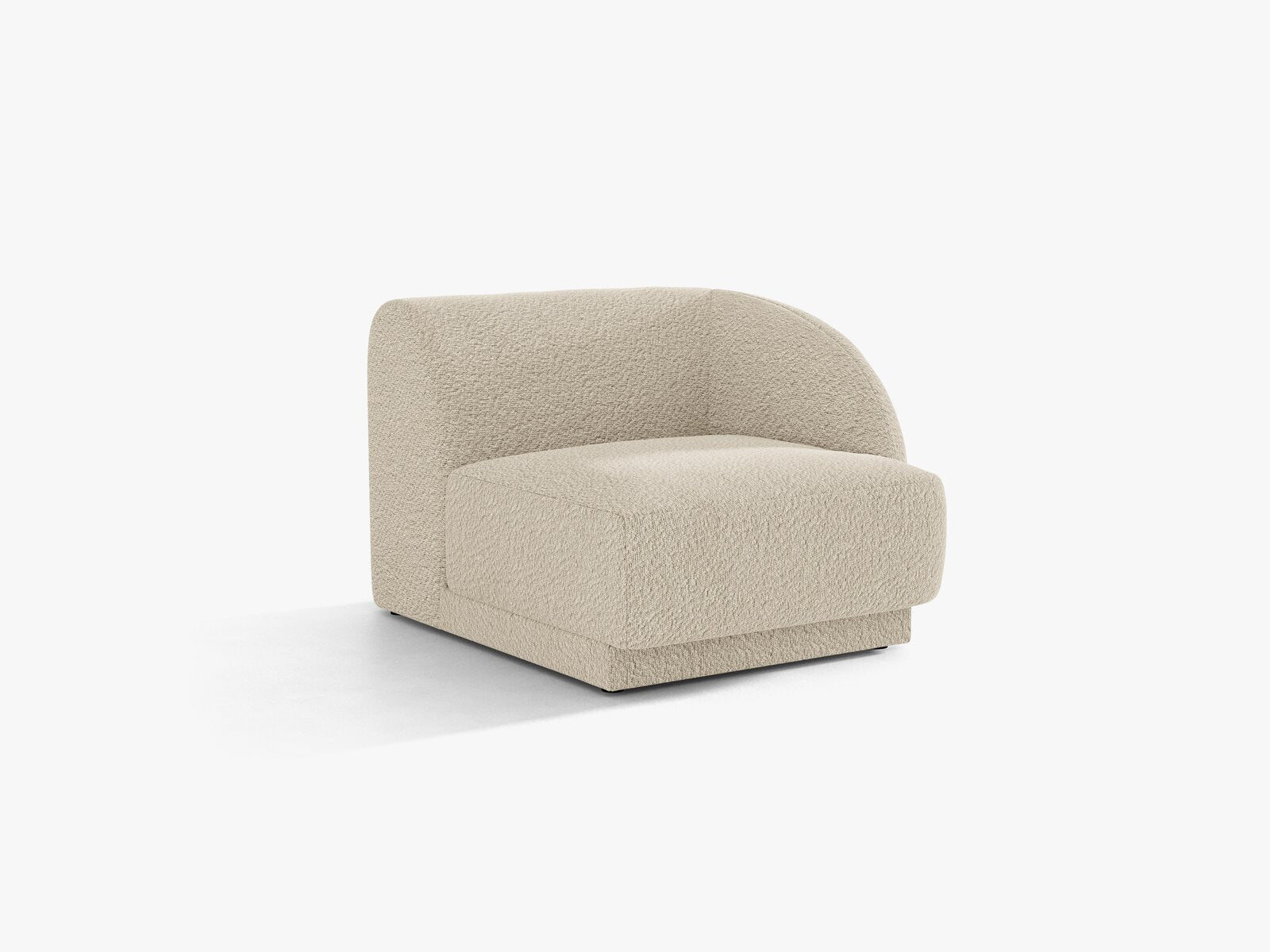 Micadoni Eckmodul Miley 1-Sitzer Rechts Boucle Baloo Beige