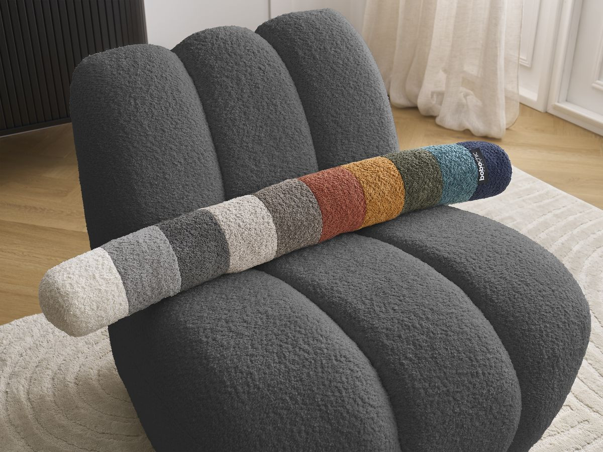 Bobochic Janissaire Sessel 81 × 90 cm Bouclé-Stoff Dunkelgrau
