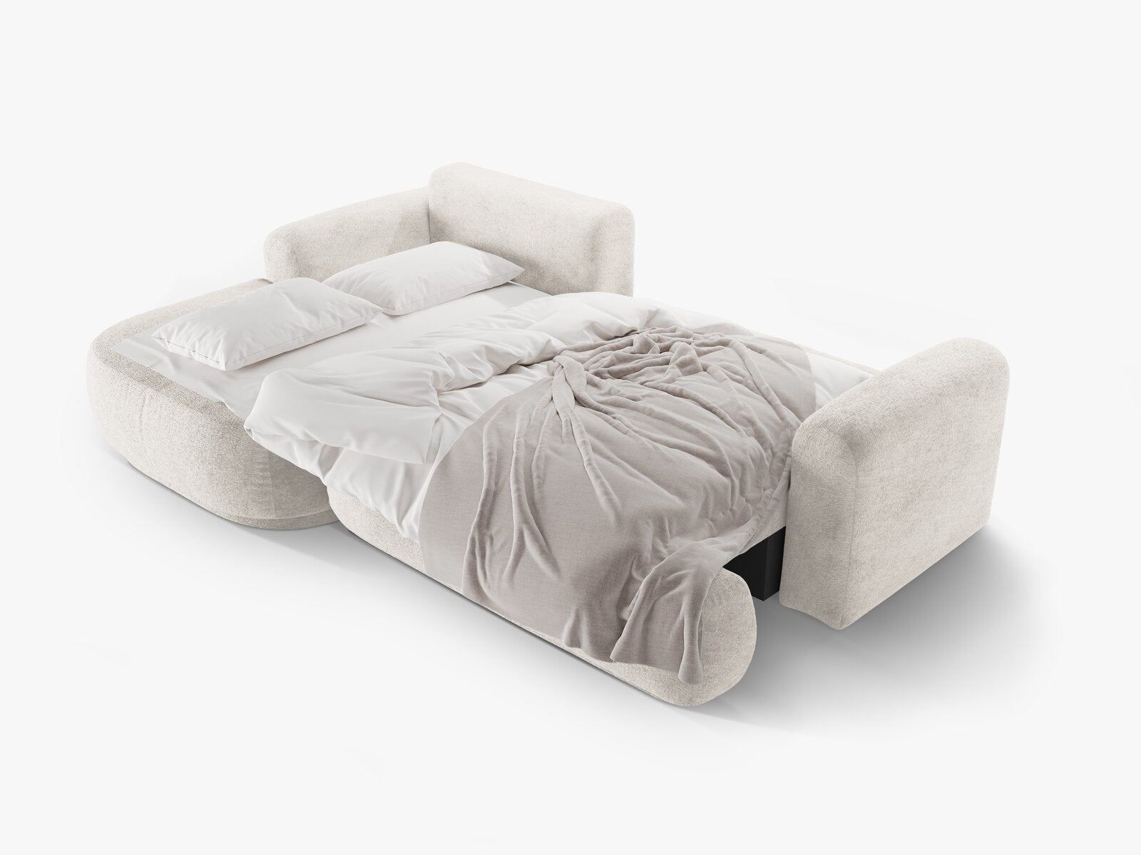 Micadoni Ella Ecksofa 5-Sitzer mit Schlaffunktion Links Strukturierter Stoff Sorella Beige