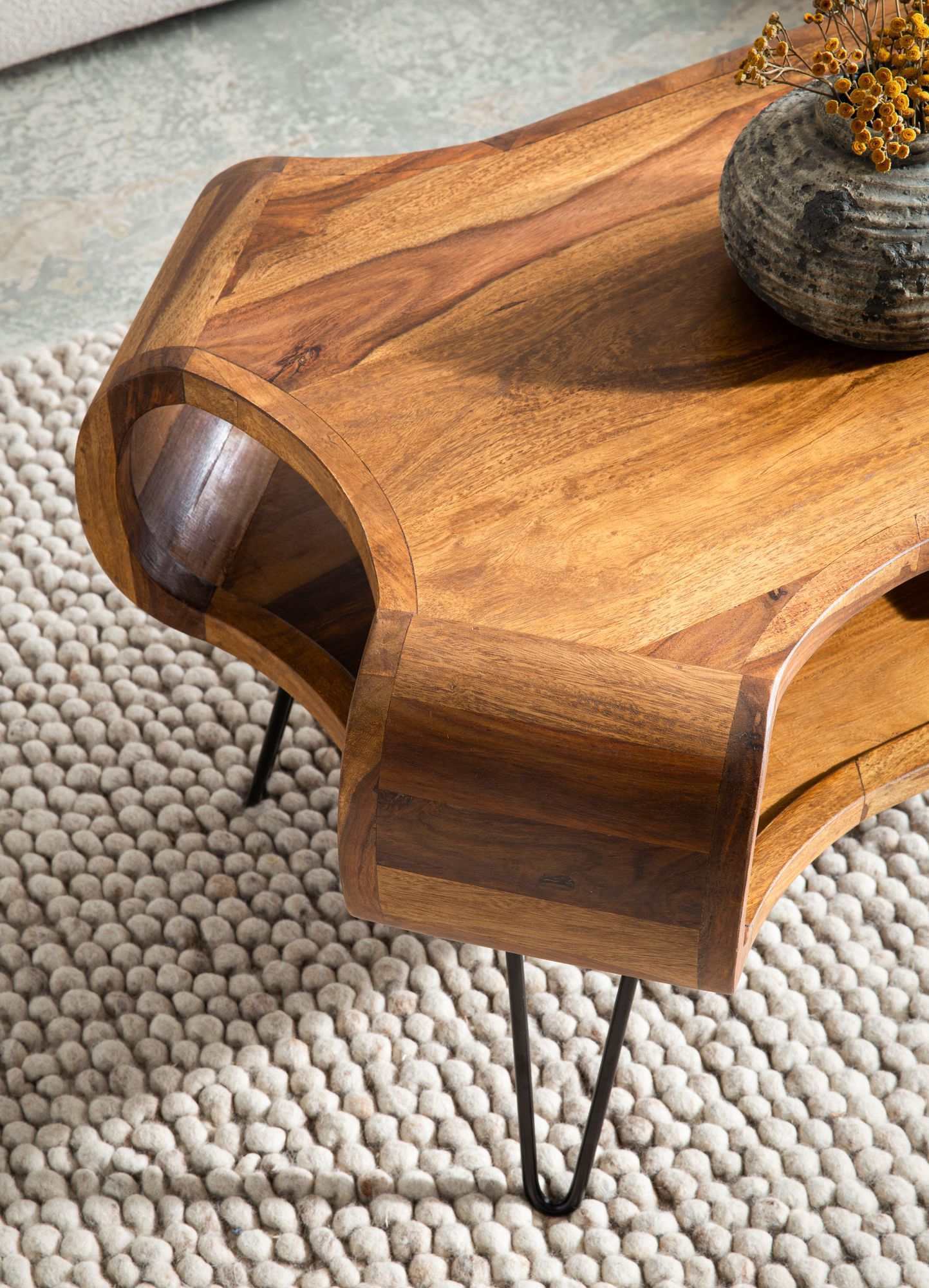 Couchtisch Trysil Massivholz Sheesham 100 × 60 × 47 cm