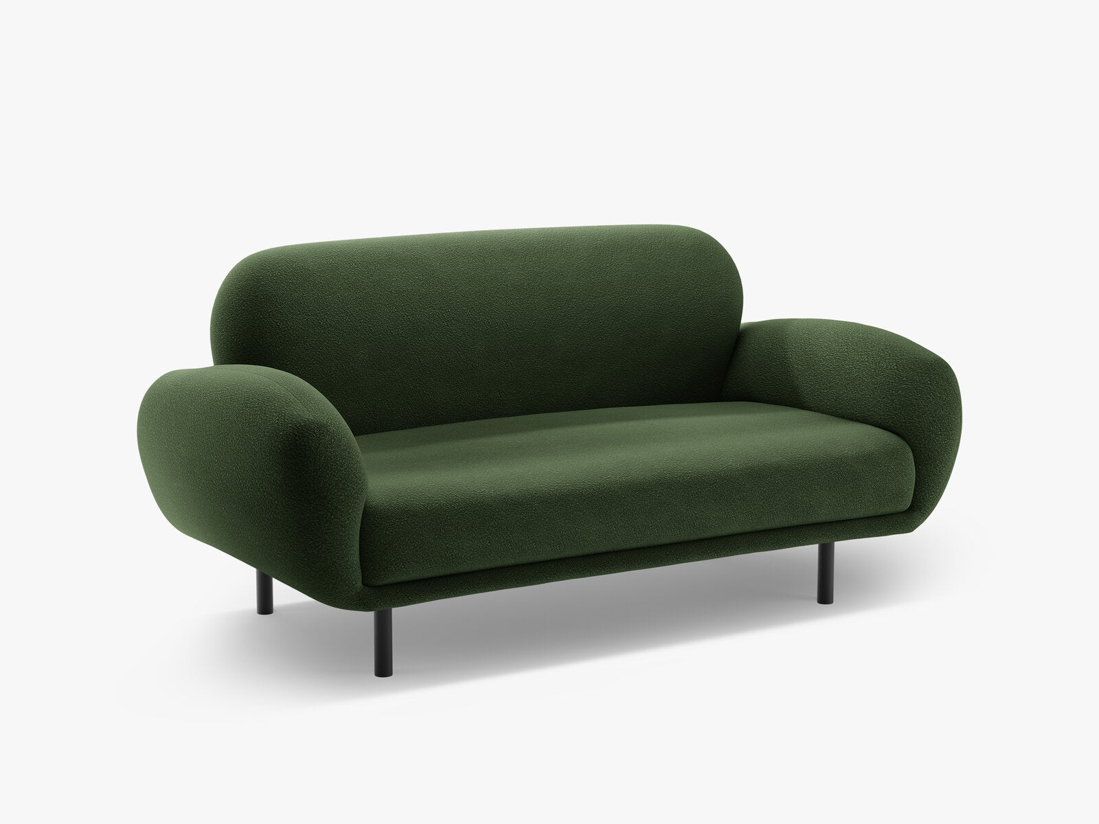 Micadoni Sofa Poppy 2-Sitzer Boucle Baloo Grün
