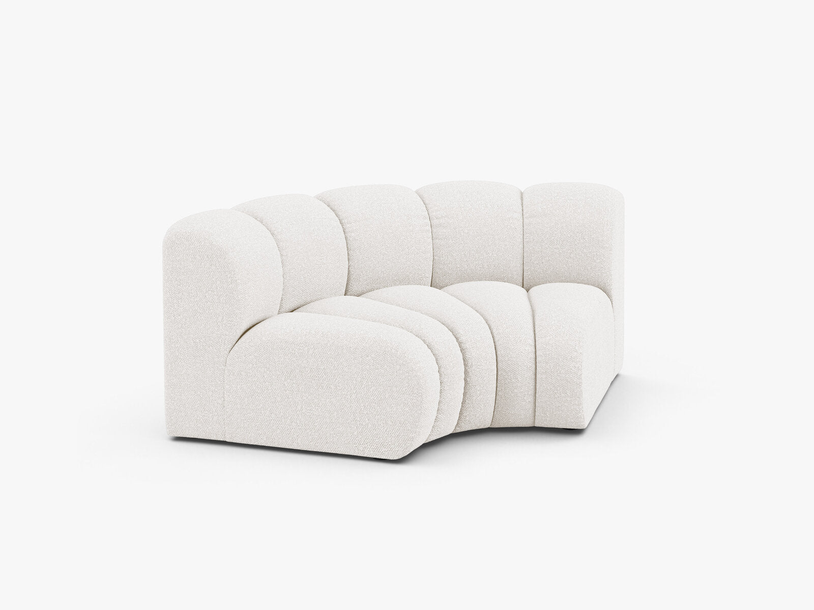 Micadoni rundes Eckmodul Lupine Boucle Baloo Weiß