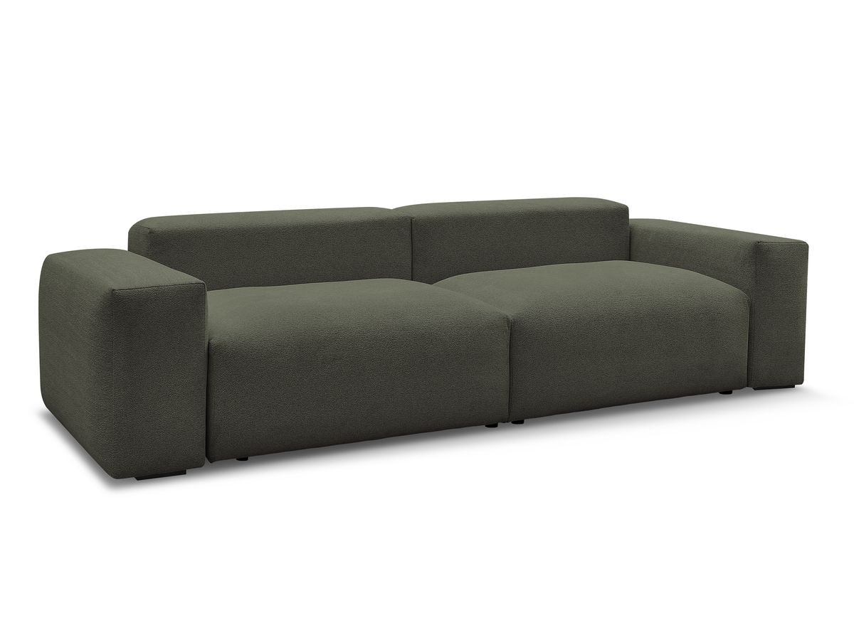 Bobochic Voltaire Sofa 4-Sitzer 320 × 124 cm Melange-Stoff Grün