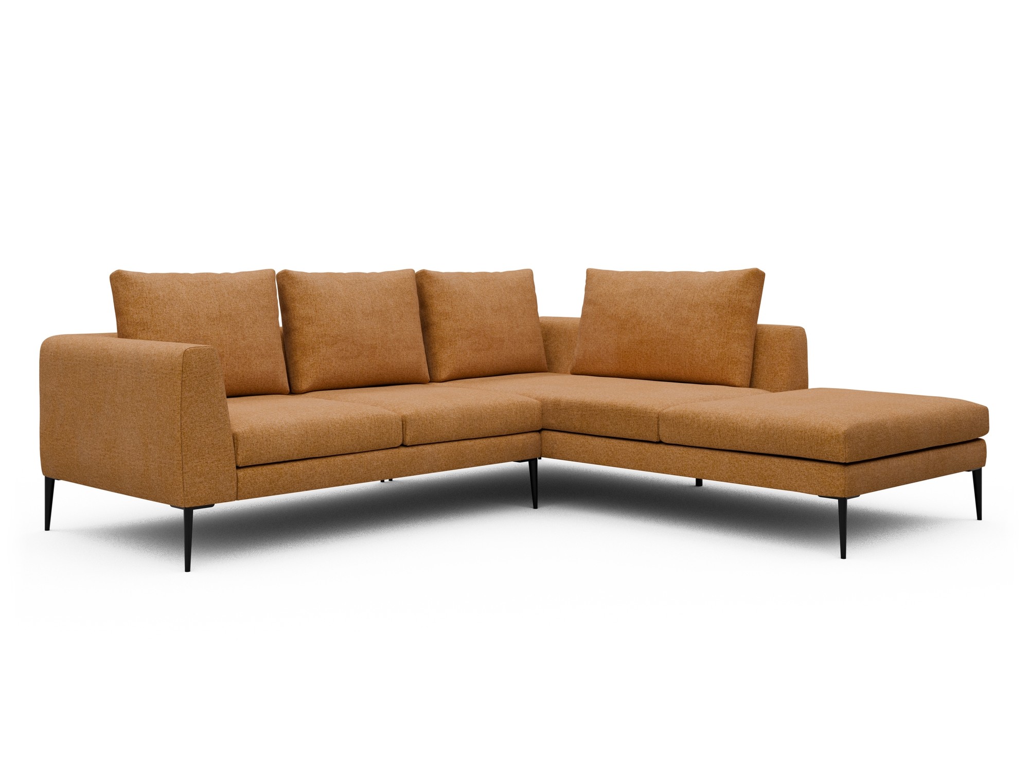 Skandi Home Ecksofa Paul Relax-Ecke rechts mit 2-Sitzer Casone-Warm-Yellow moebelfaktor