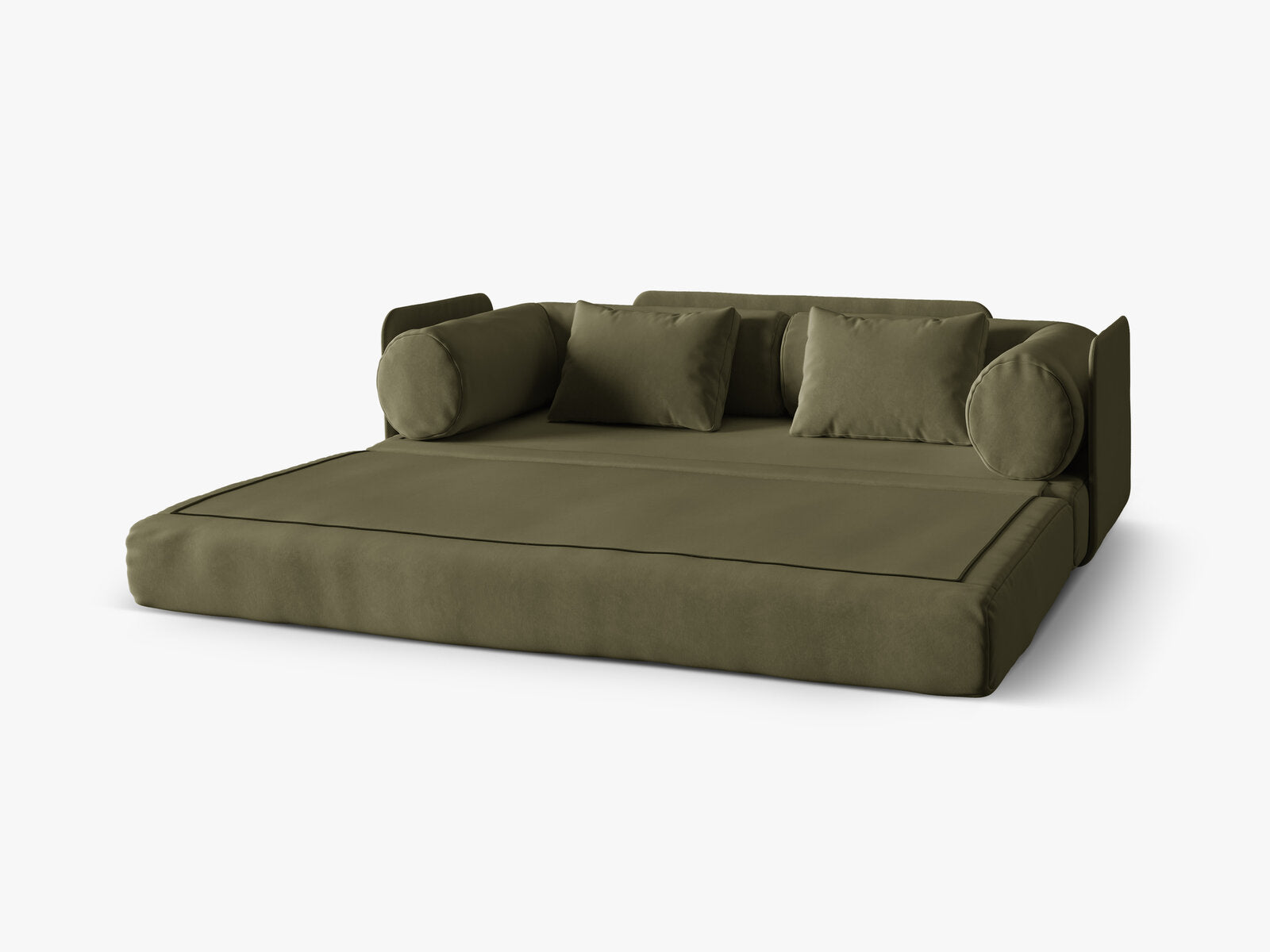 Micadoni Sofa Dreamy 3-Sitzer mit Schlaffunktion Samt Salvador Grün