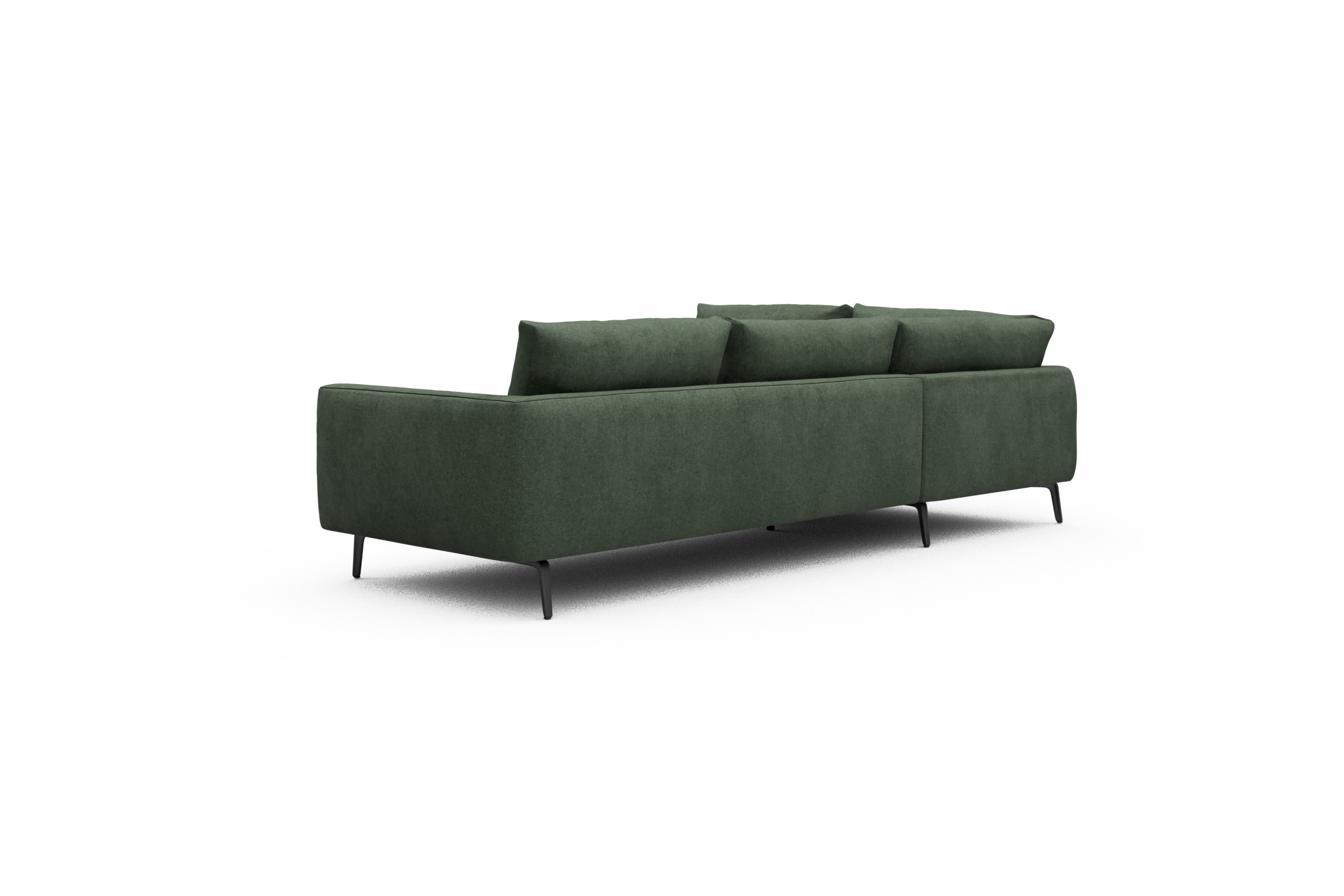 Ecksofa Karl Relax-Ecke links mit 2,5-Sitzer Casone-Forest-Green