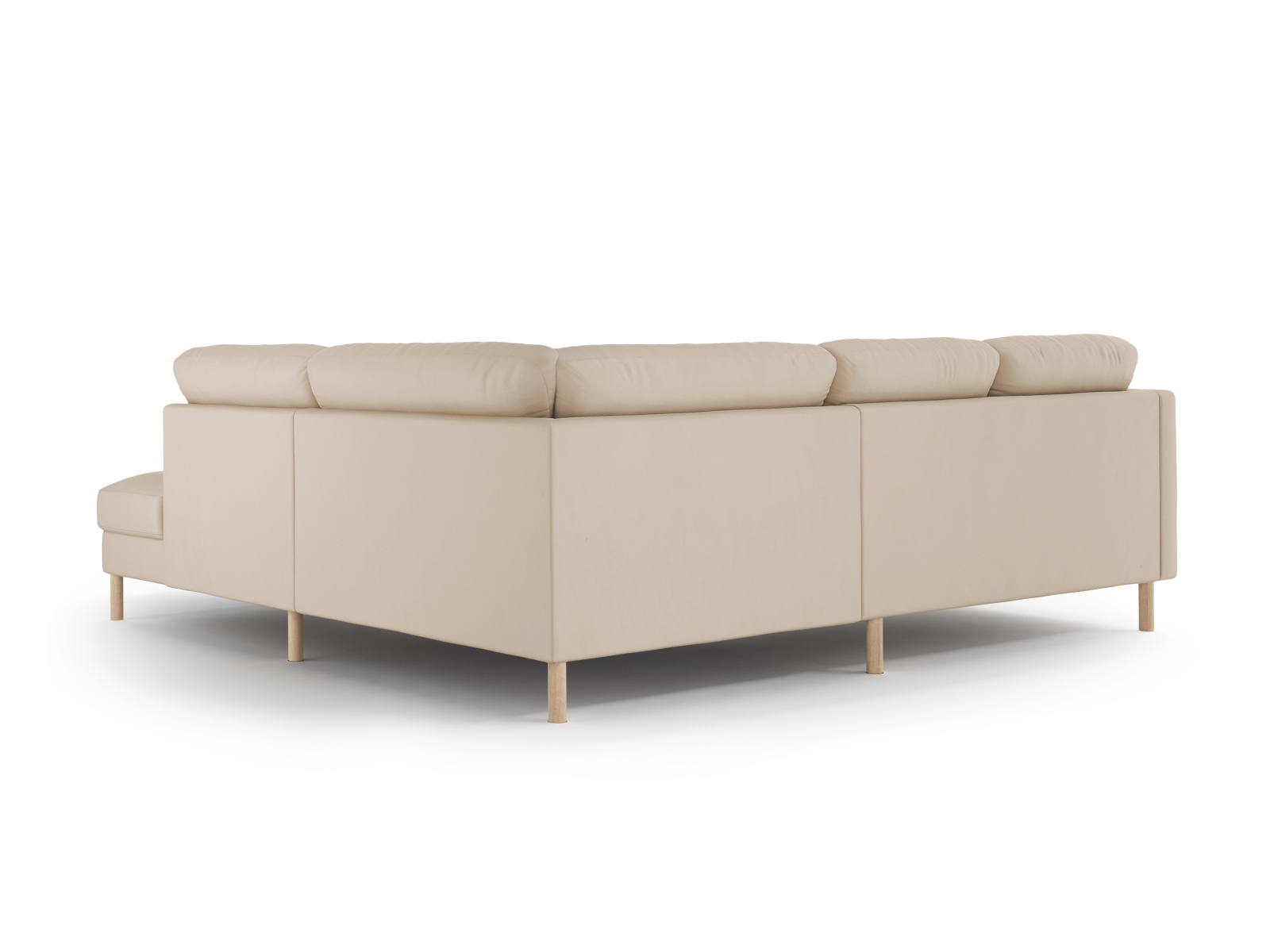 Micadoni Symmetrisches Ecksofa Eden 4-Sitzer Rechts Samt Nude
