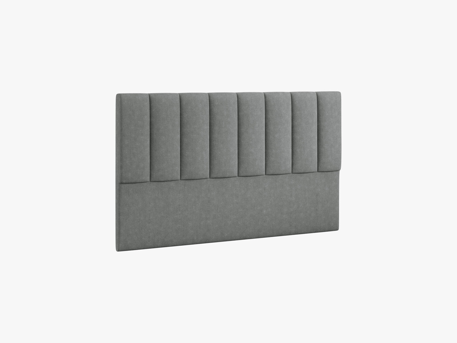 Micadoni Marl Samtiger Kopfteil 140 cm (H 95 cm) Strukturierter Stoff Liberty Grau 160x95
