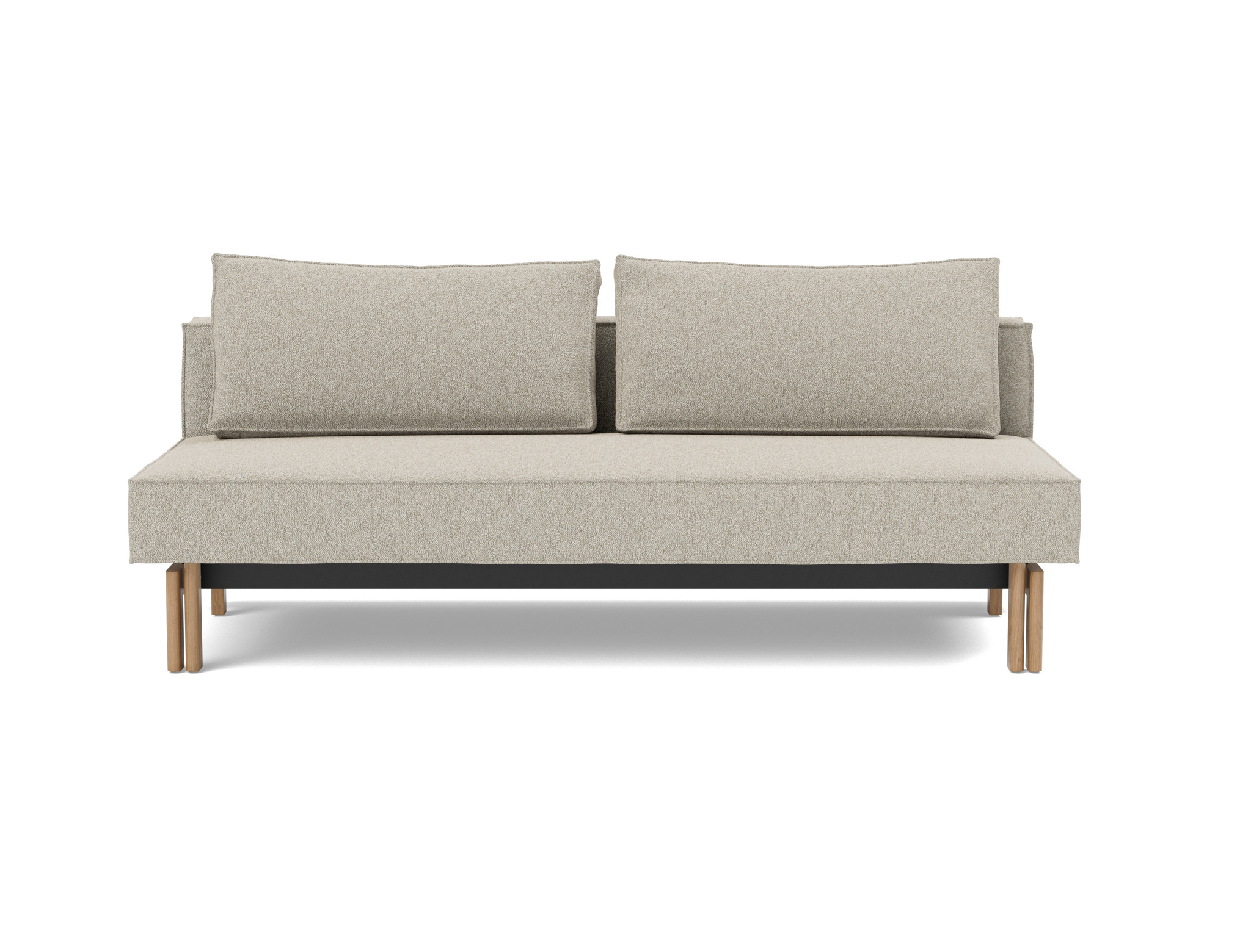 Schlafsofa Sly Boucle Skandi 539-Beige Beine Eiche