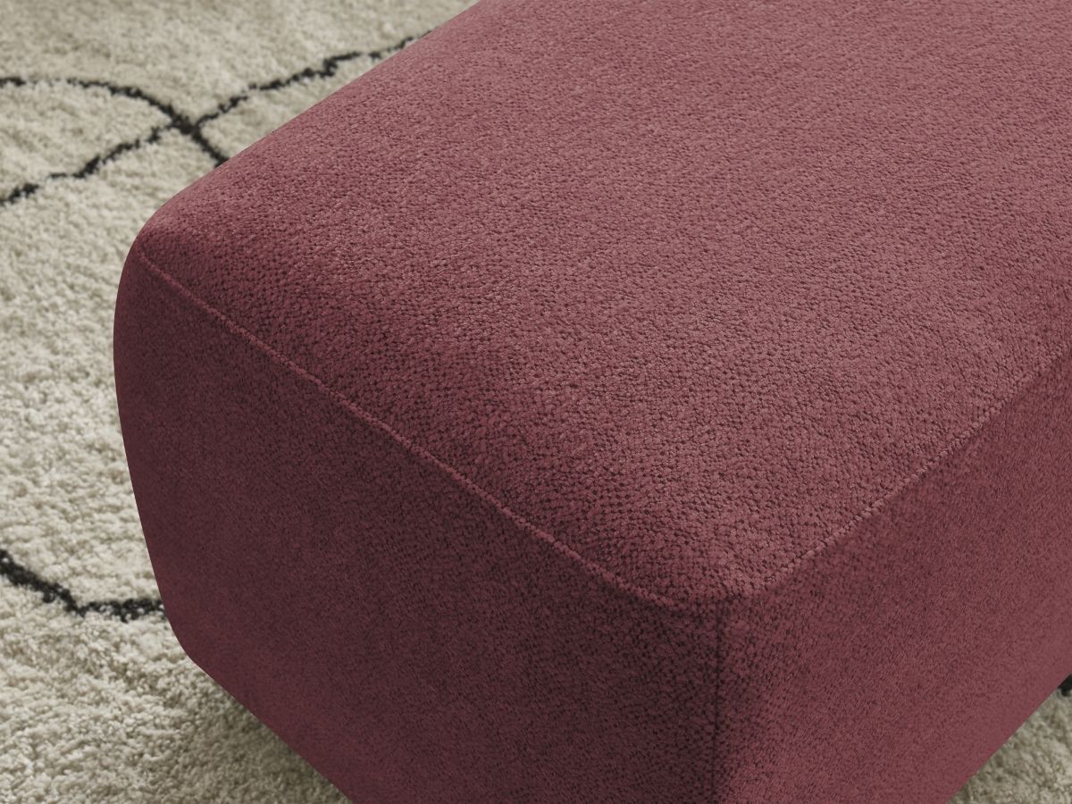 Bobochic Atilla Pouf Melange-Stoff Rot