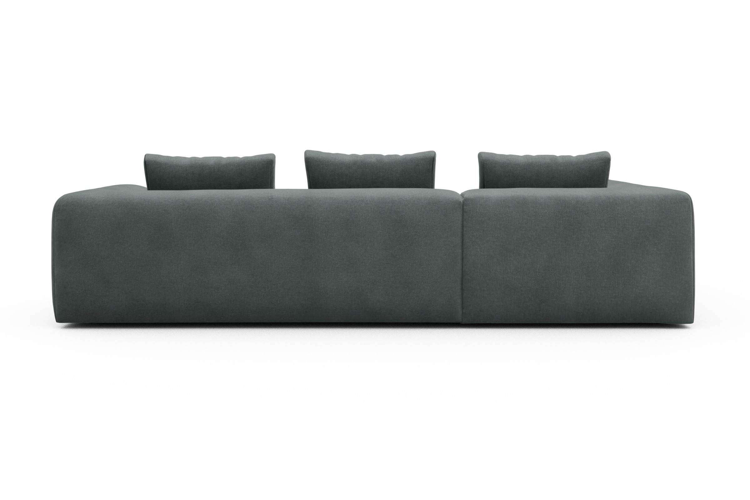 Ecksofa Fred Relax-Ecke links mit 2,5-Sitzer Smooth-Silver-Grey