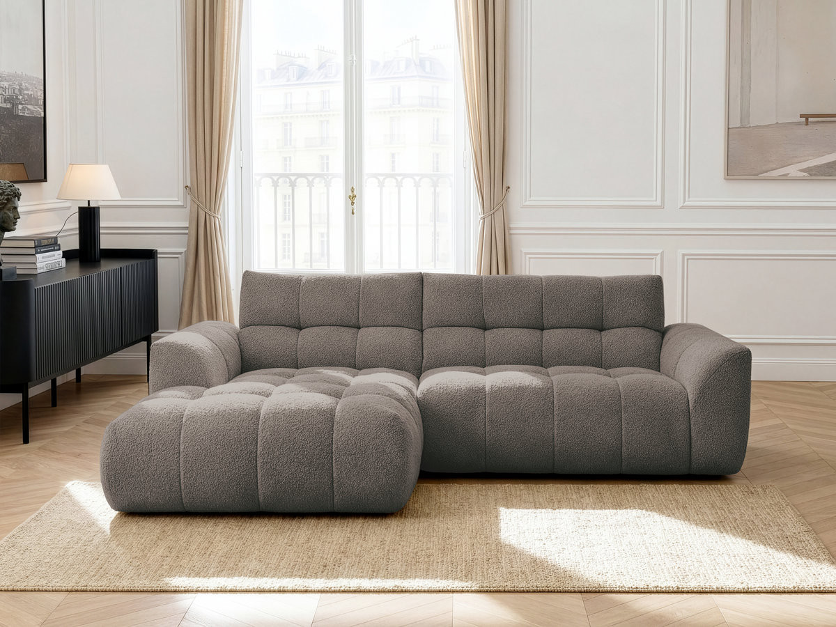 Bobochic Jaya Ecksofa Chenille Taupe Ecke links