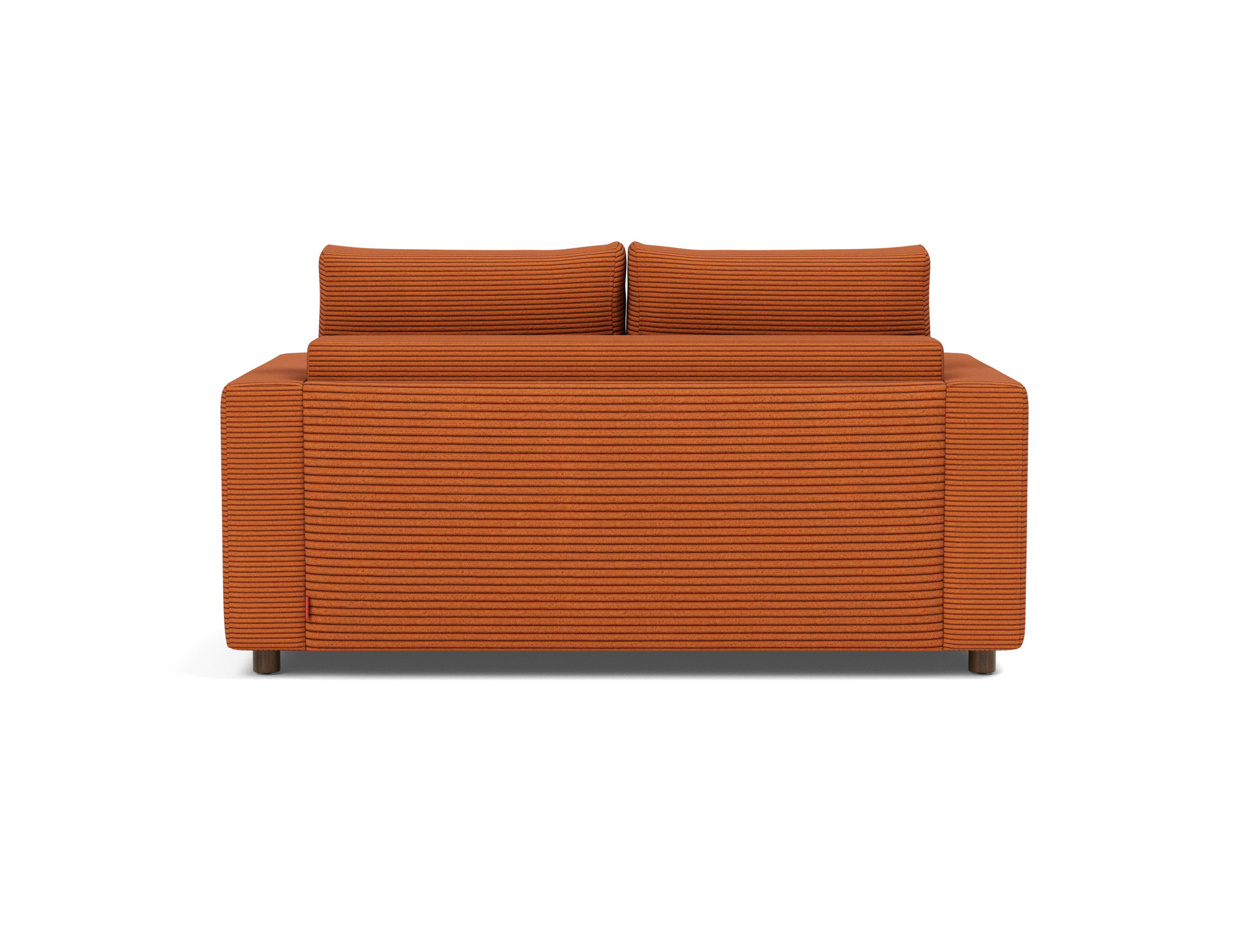 Schlafsofa Neah mit Standard-Armlehnen 140 Kord Corduroy 595-Burnt-Orange