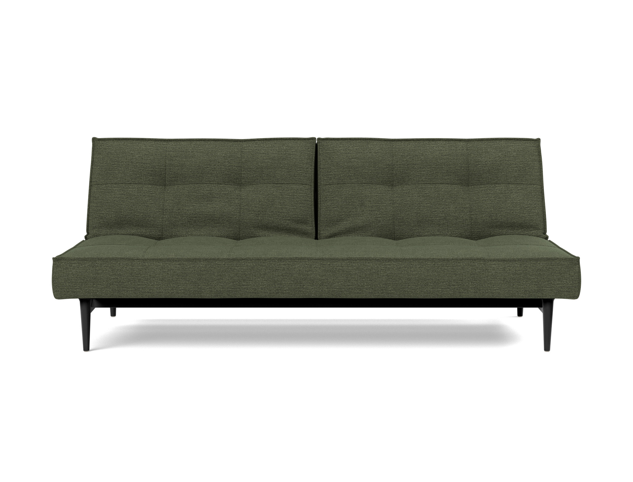Schlafsofa Splitback Strukturierter Stoff Taura 353-Forest Beine Styletto Eiche schwarz
