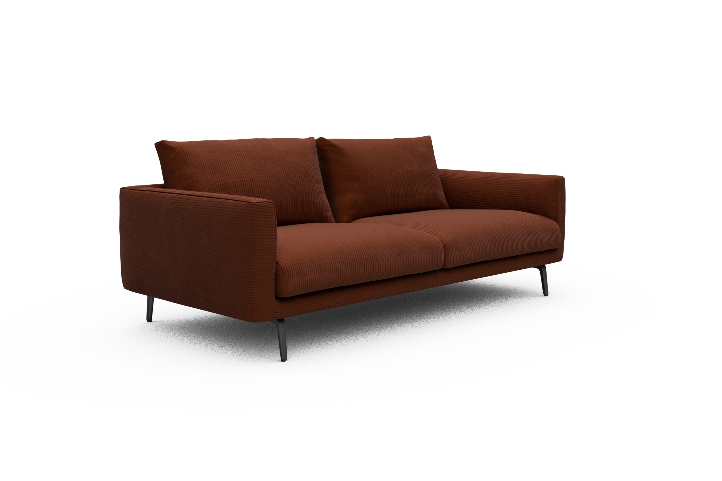 Sofa Karl 3-Sitzer Corduroy-Burnt-Orange