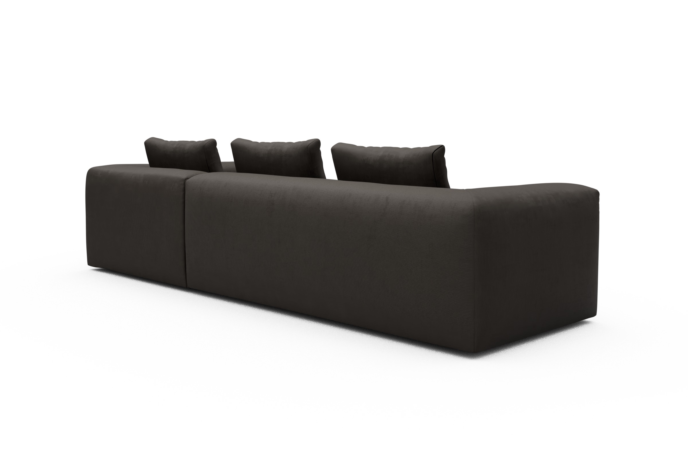 Ecksofa Fred Relax-Ecke rechts mit 2,5-Sitzer Cordufine-Taupe