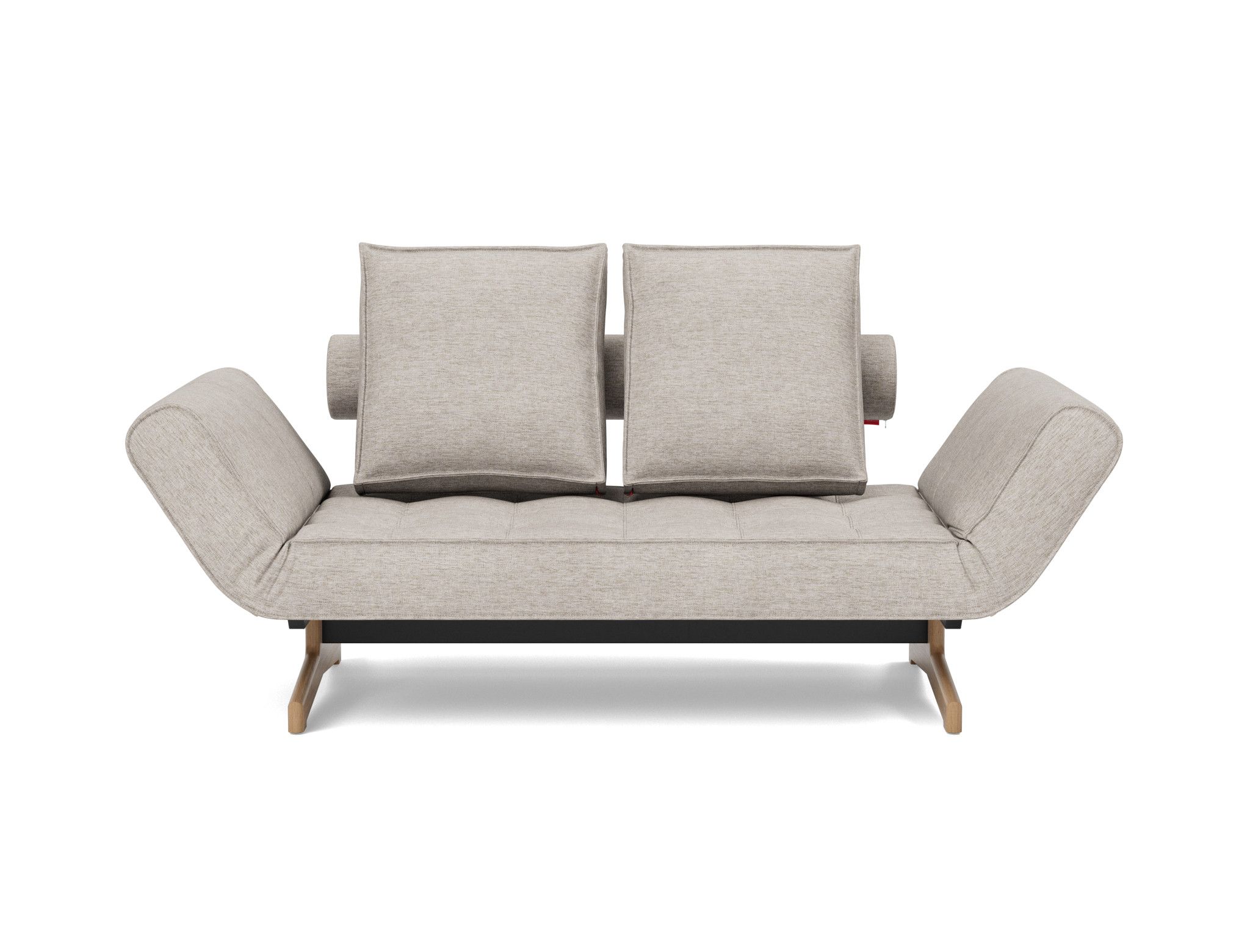 Tagesbett Ghia Chenille Yuveno 471-Sand Beine Eiche