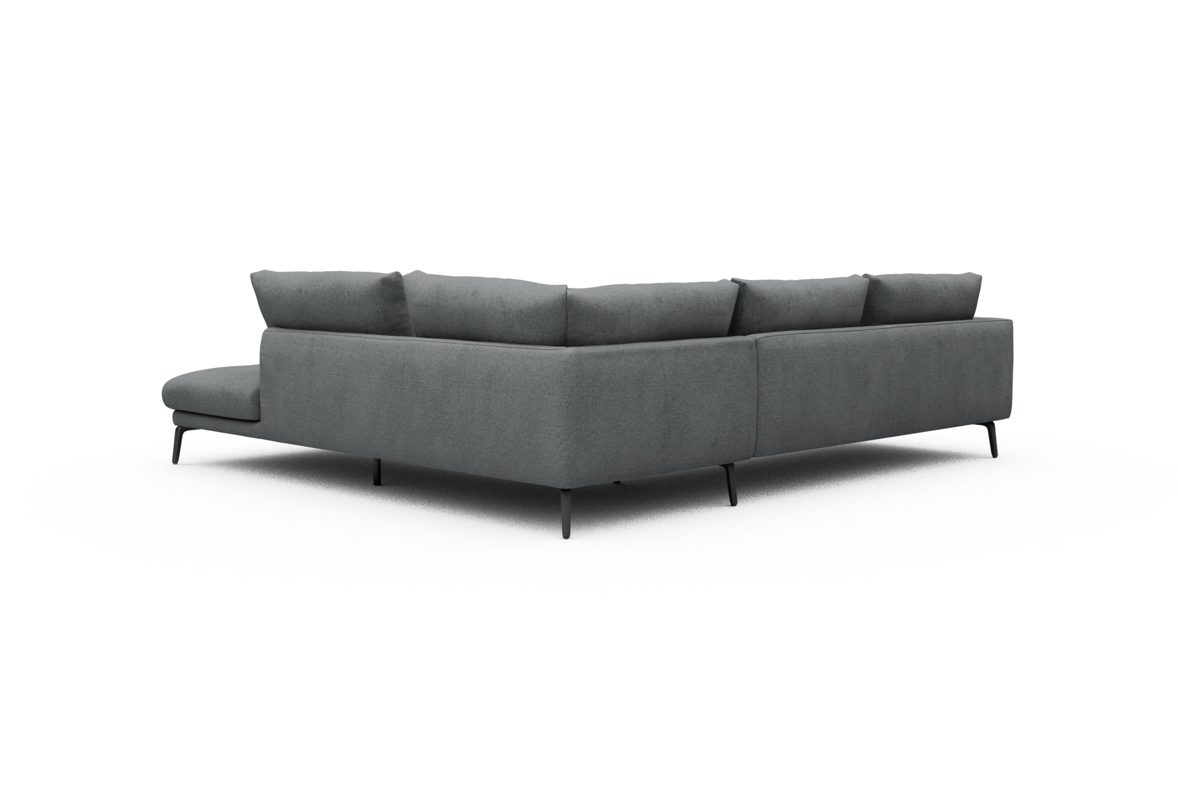 Ecksofa Karl Relax-Ecke rechts mit 2,5-Sitzer Casone-Gravel-Grey