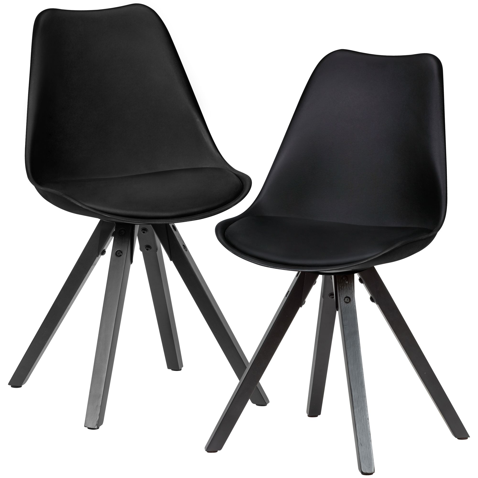 Esszimmerstuhl Vamdrup Kunstleder Schwarz 49 × 52 × 87 cm