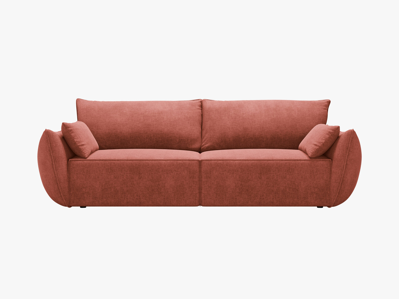 Micadoni Kaelle Schlafsofa 3-Sitzer mit Bettkasten Chenille Over The Horizon Terrakotta
