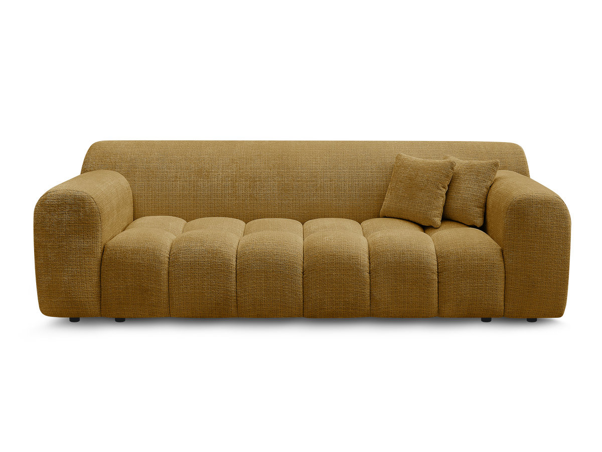 Bobochic Melisse Sofa 3-Sitzer Strukturstoff Gelb