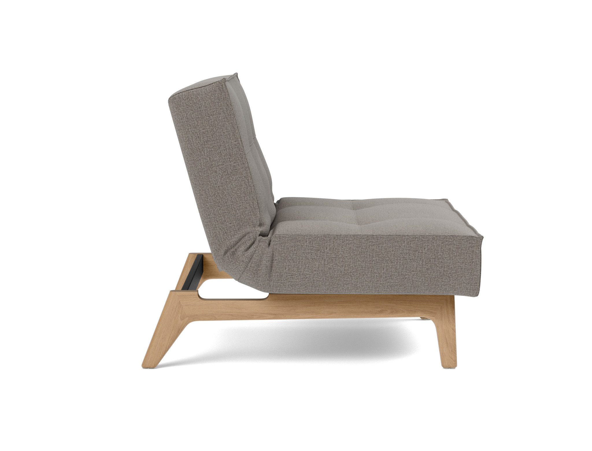 Sessel Splitback Flachgewebe Mixed Dance 521-Grey Beine Eiche