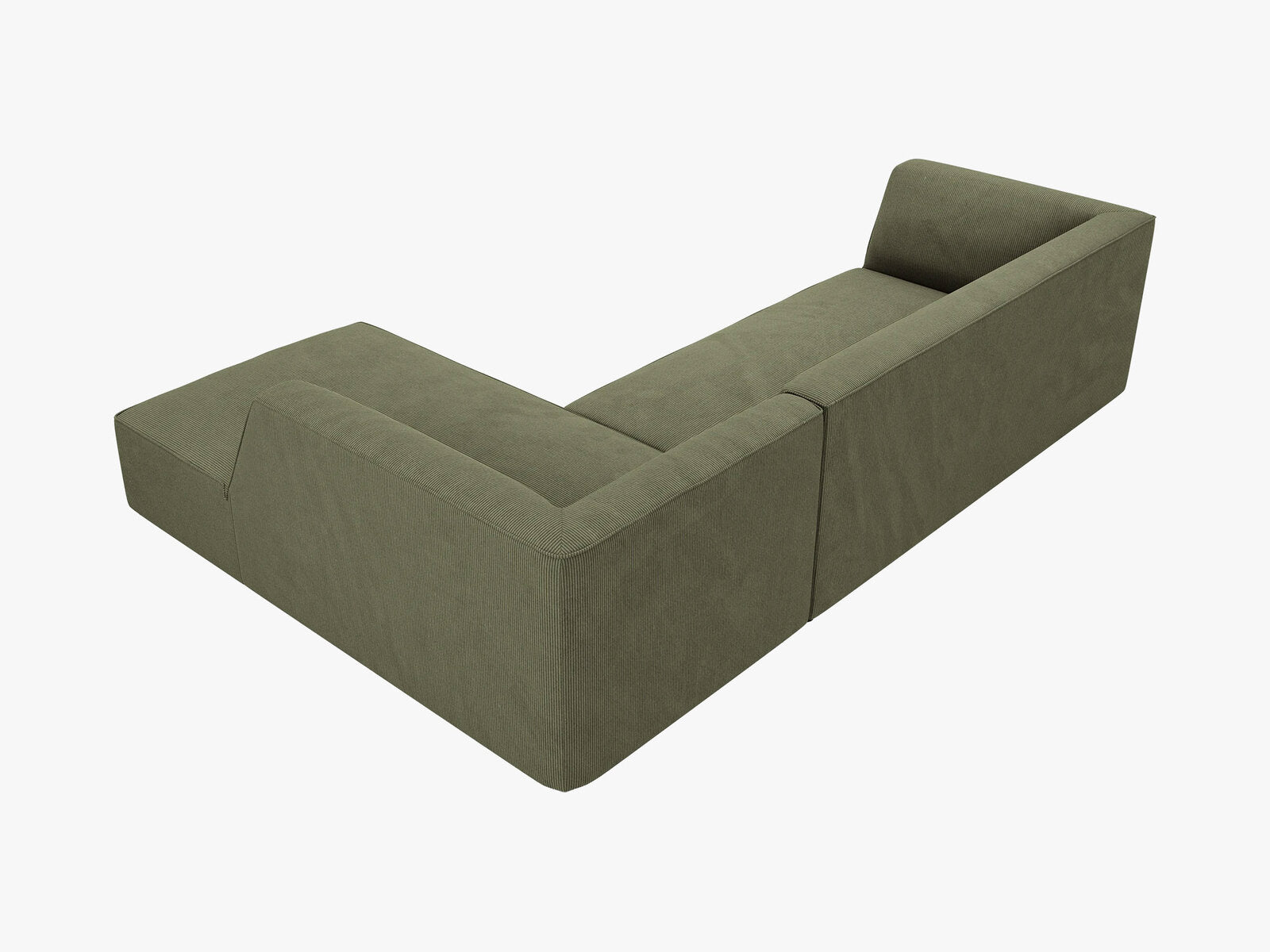 Micadoni 4-Sitzer Modular Sofa Ruby Rechts Kord Scala Grün