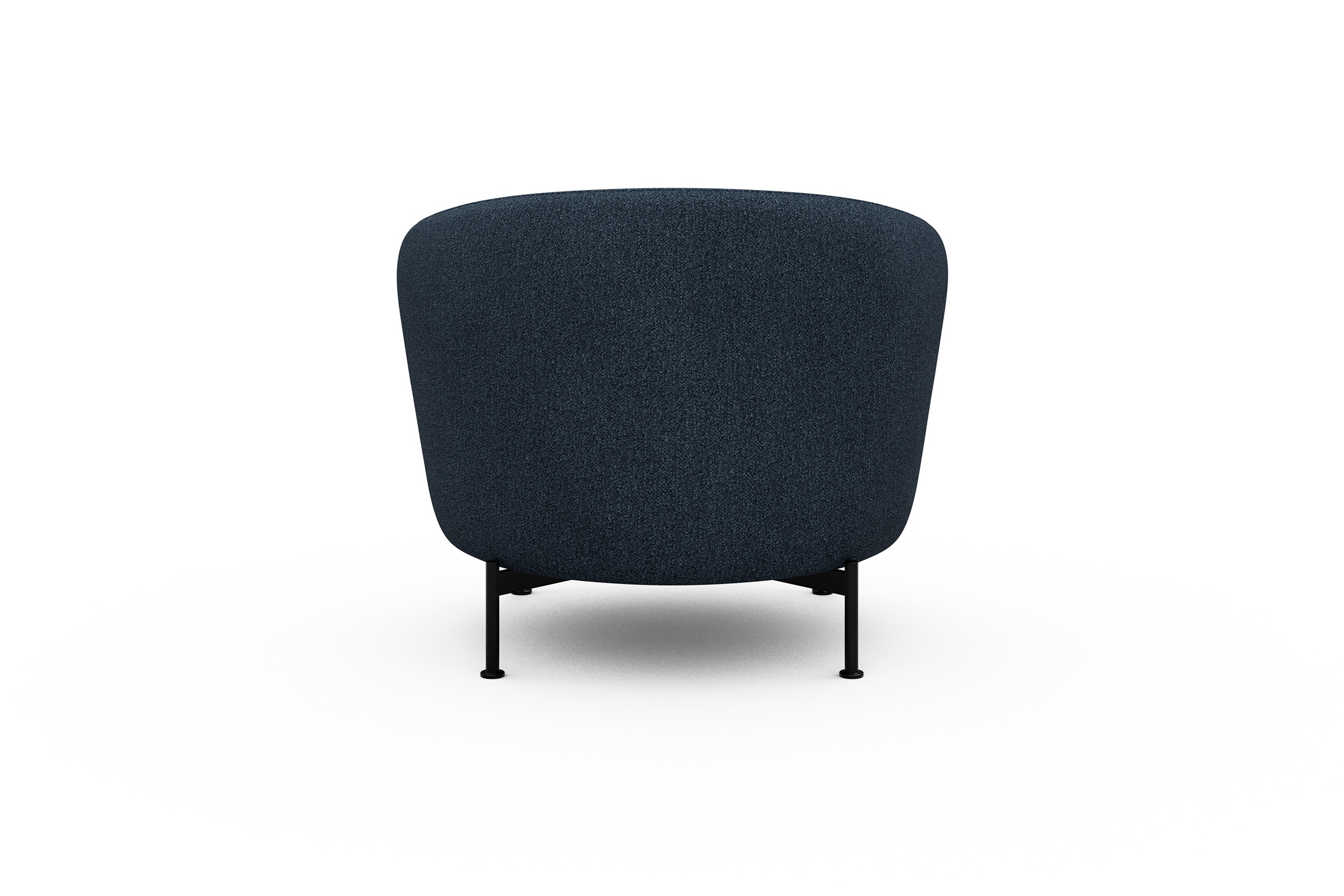 Sessel Ronda X-Metallgestell Schwarz Boucle-Blue