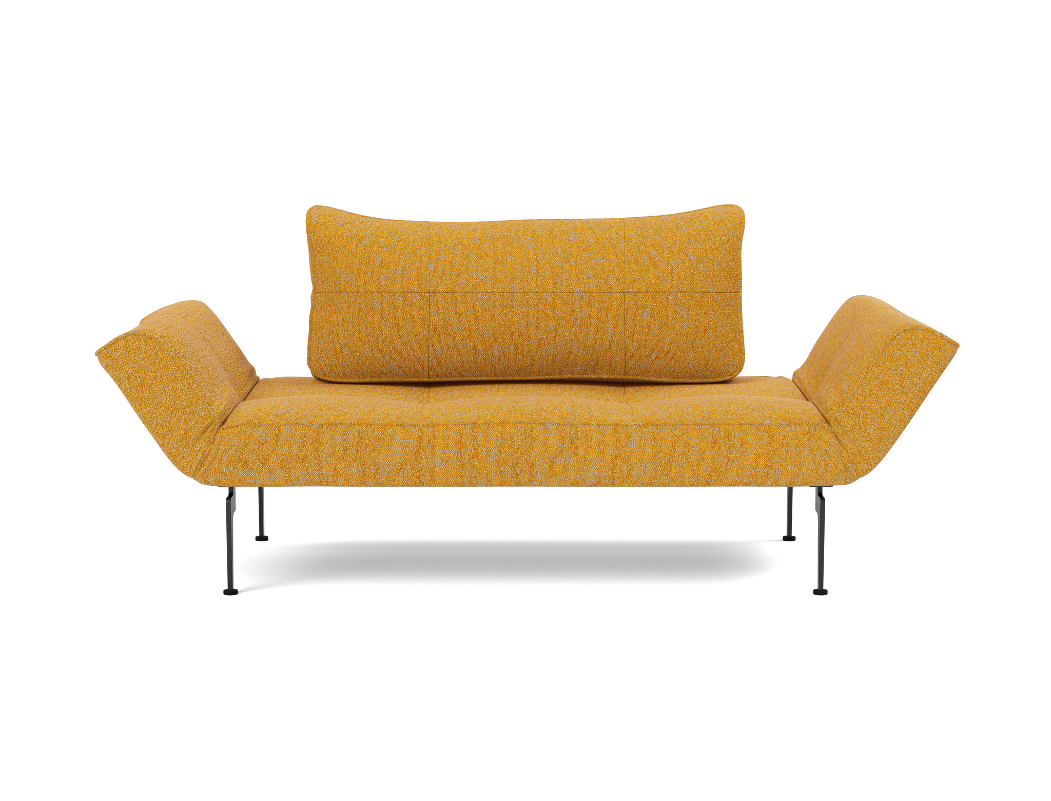 Tagesbett Zeal Boucle Skandi 536-Ochre Beine Laser schwarz