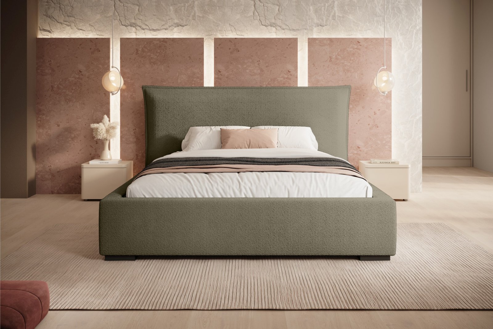 Polsterbett Renoa Boucle 180x200 mit Holzrahmen Quelle 16