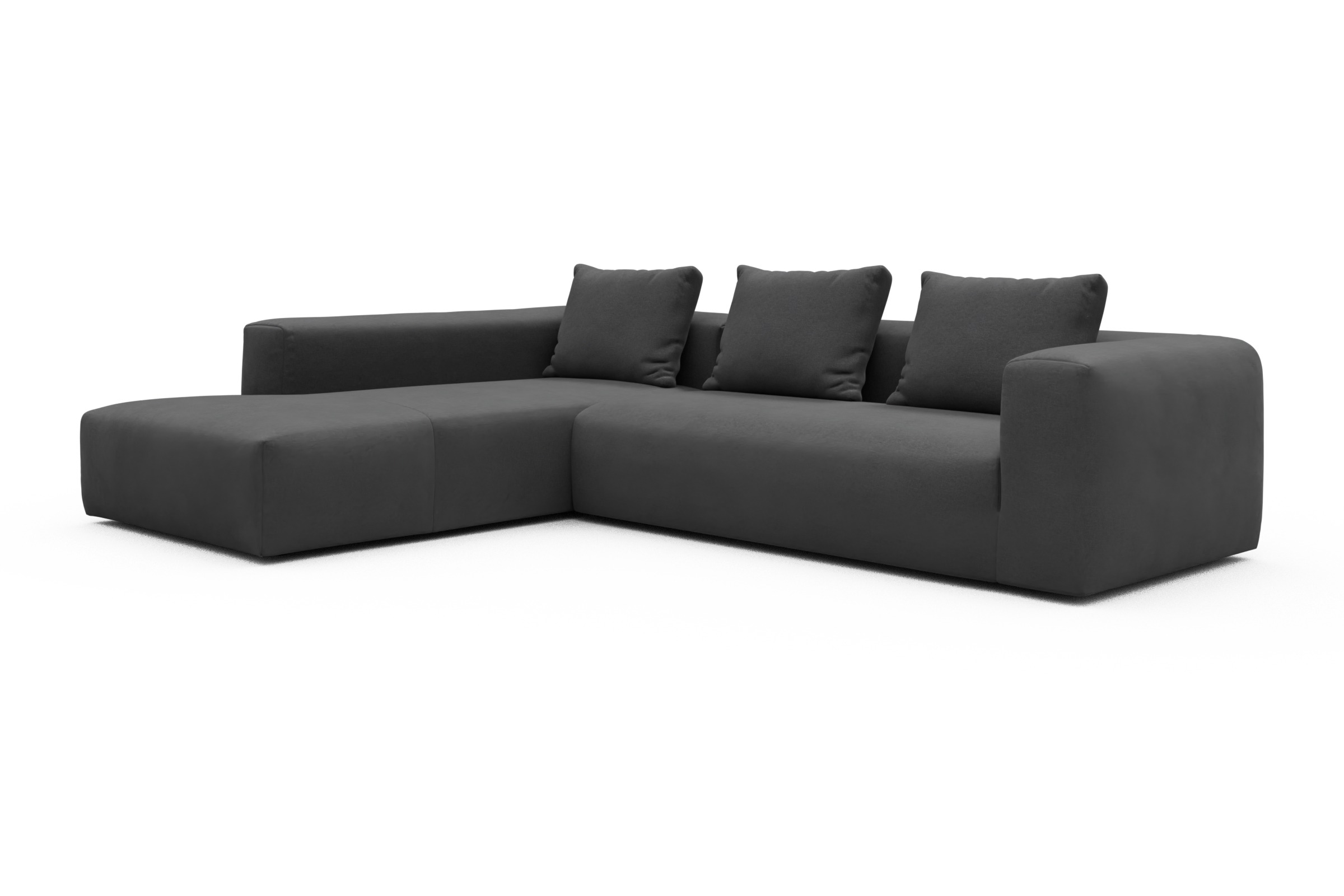 Ecksofa Fred Relax-Ecke links mit 2,5-Sitzer Satya-Zinc